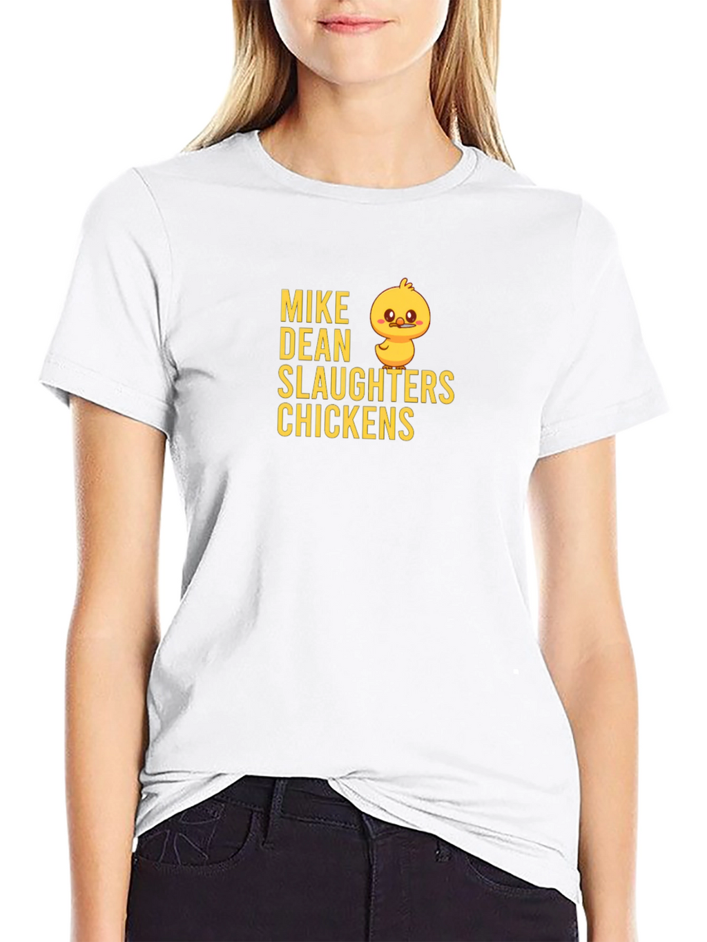 Mike Dean Slaughters Chickens Black T-Shirt