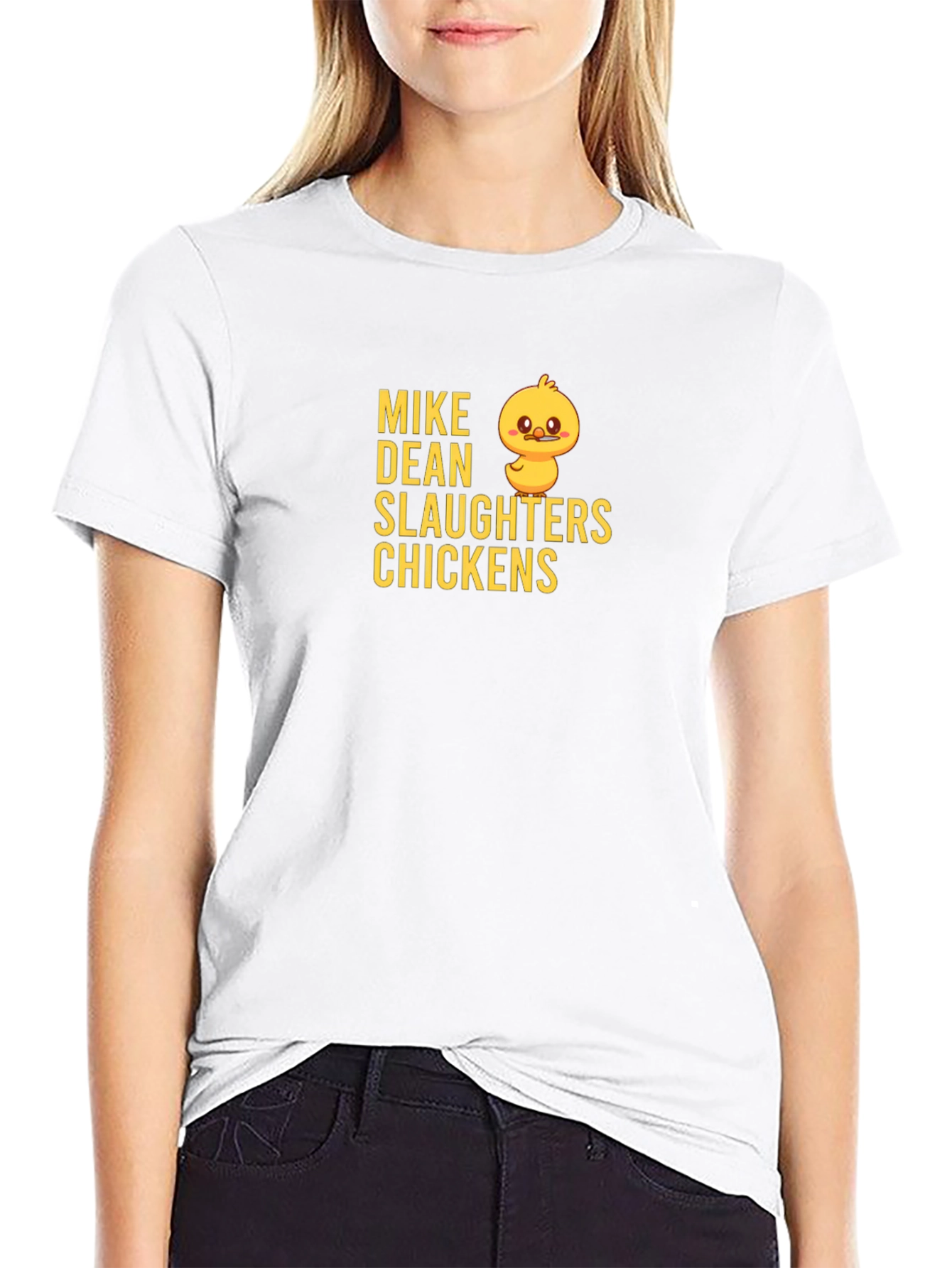 Mike Dean Slaughters Chickens Black T-Shirt