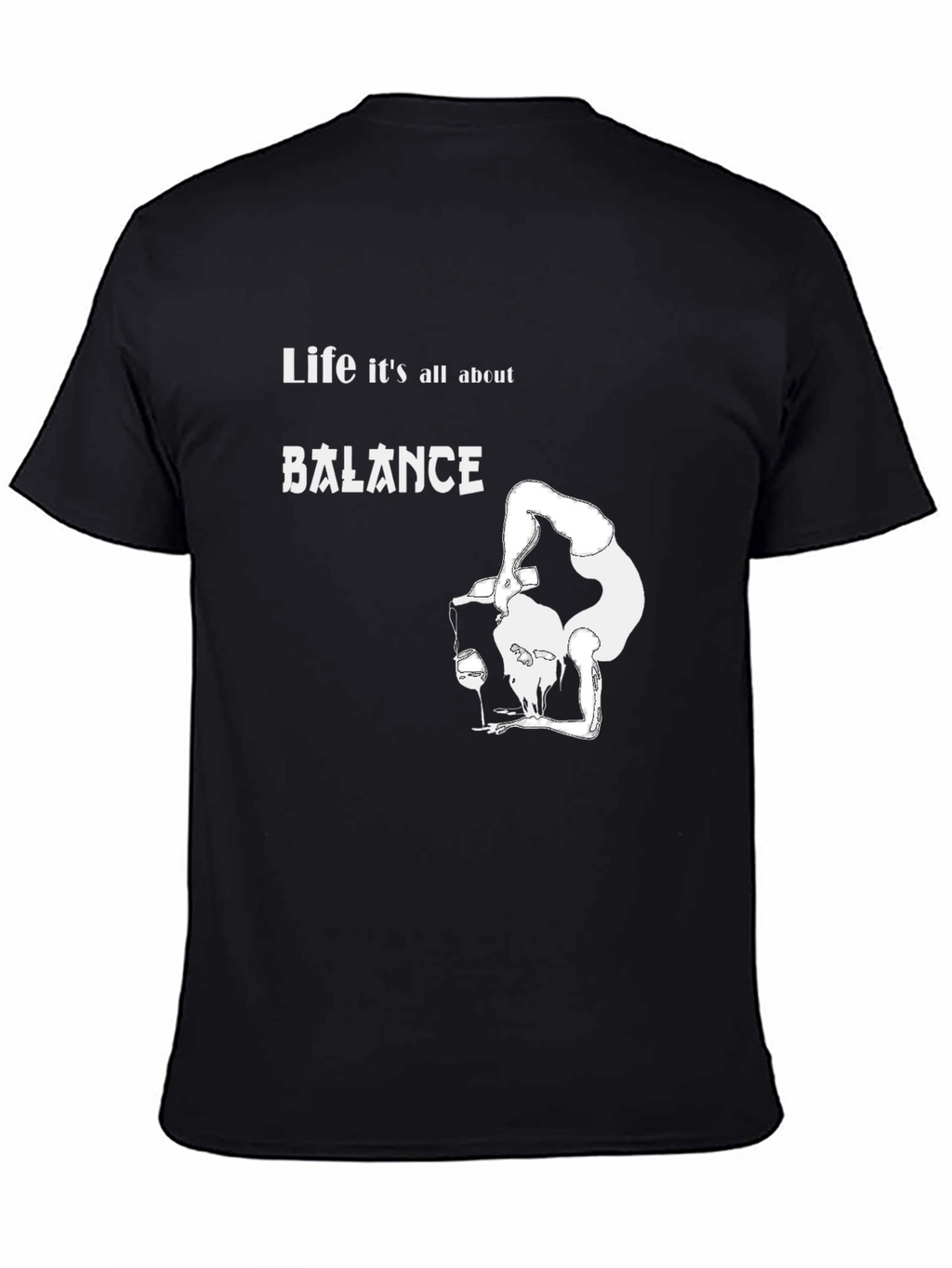 Balance T-Shirt: Funny Wine Lover Graphic Tee