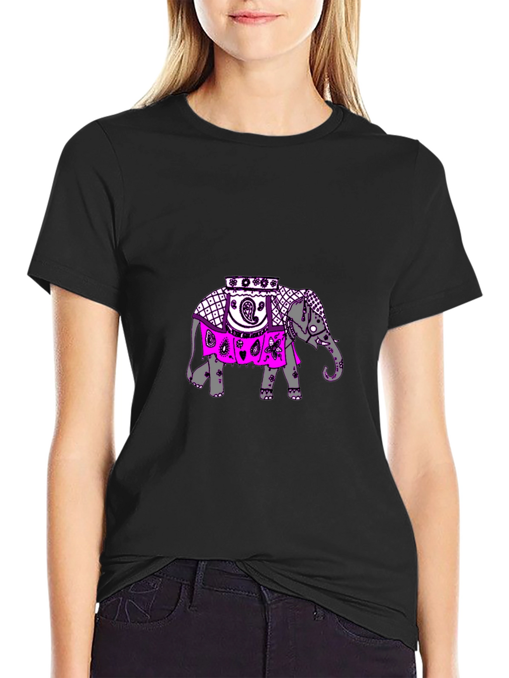 Elephant Graphic Print T-Shirt