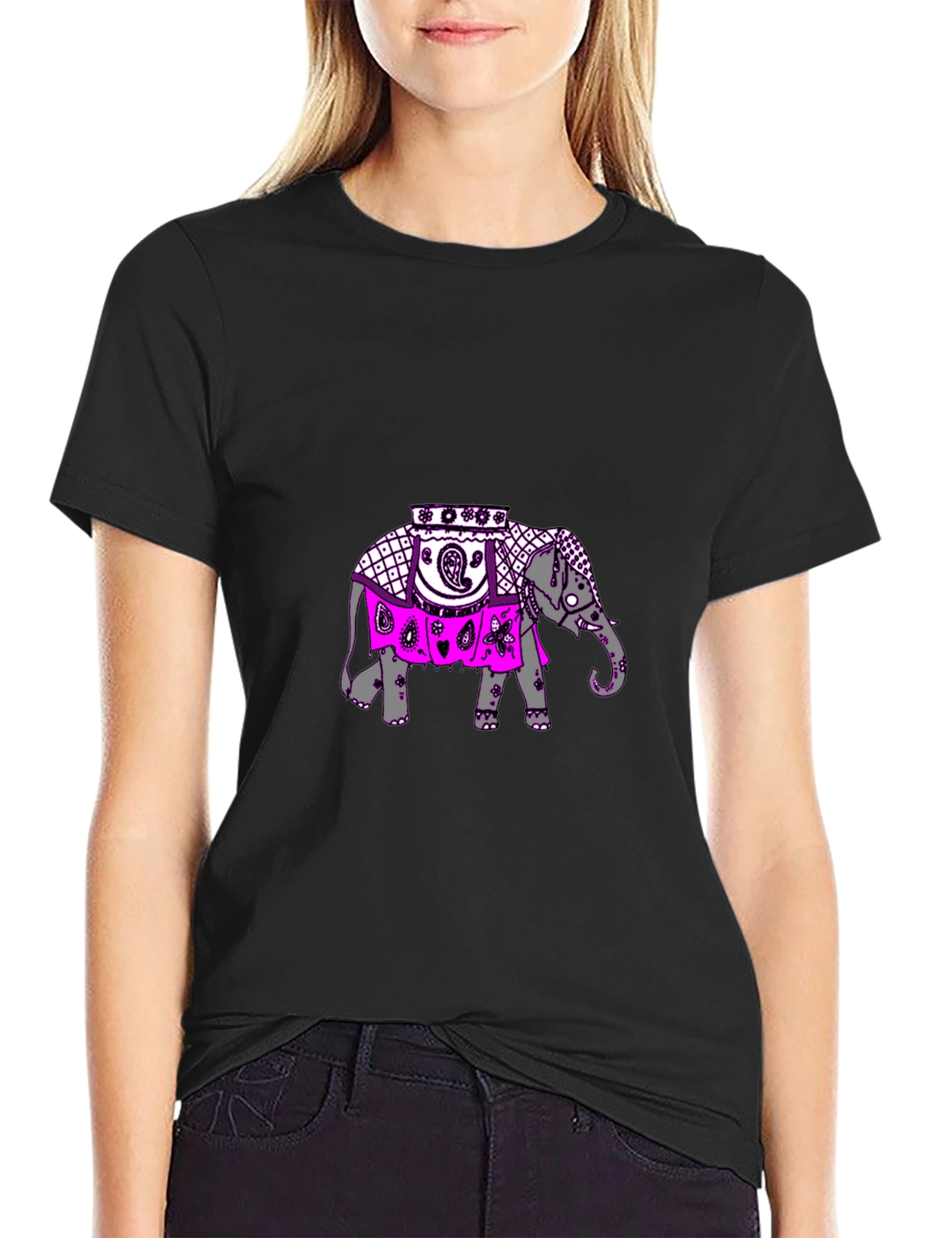 Elephant Graphic Print T-Shirt