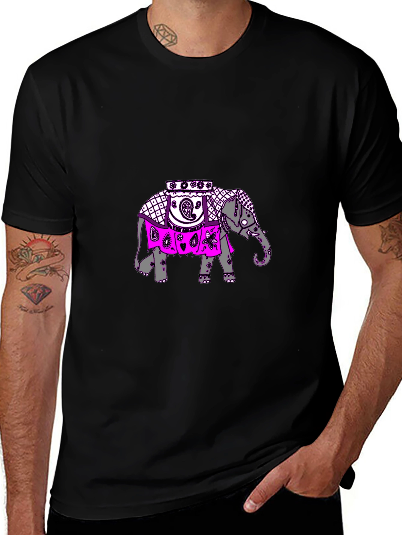 Elephant Graphic Print T-Shirt