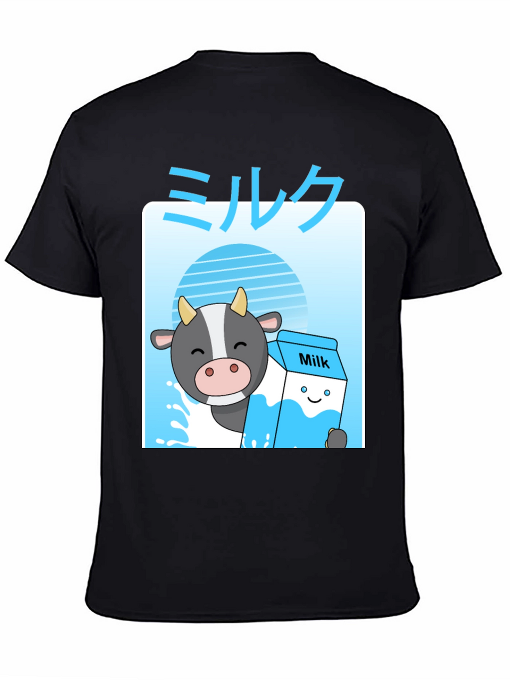 Kawaii Milk T-Shirt - Anime Cow Cute Graphic Tee
