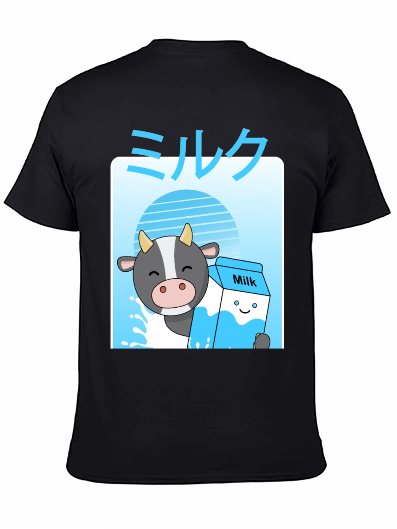 Kawaii Milk T-Shirt - Anime Cow Cute Graphic Tee