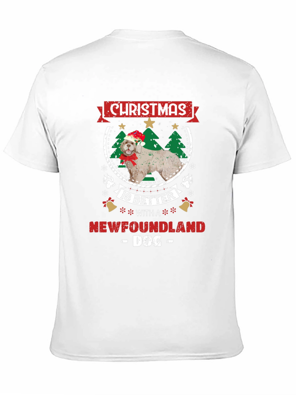 Christmas Newfoundland Dog T-Shirt