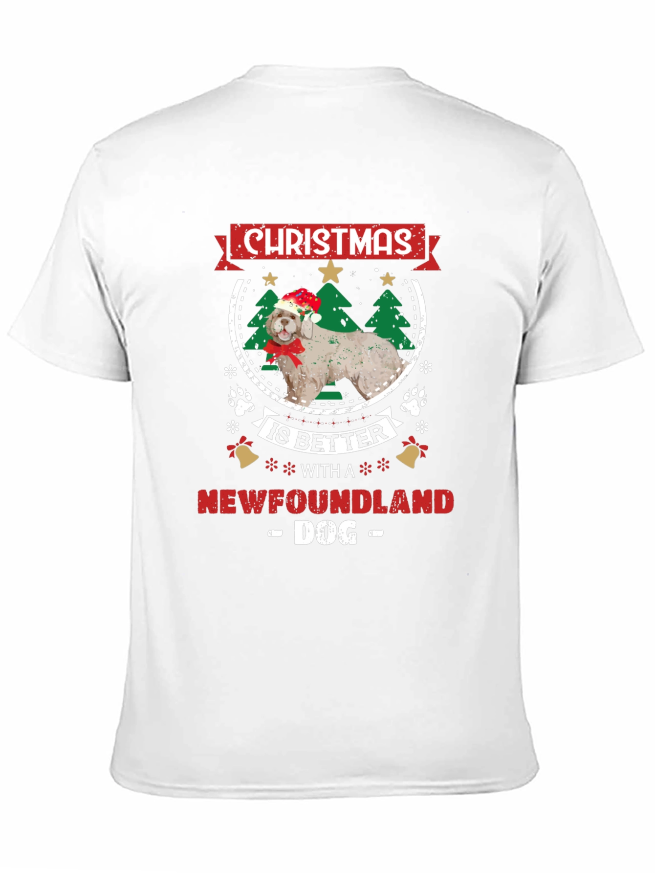 Christmas Newfoundland Dog T-Shirt