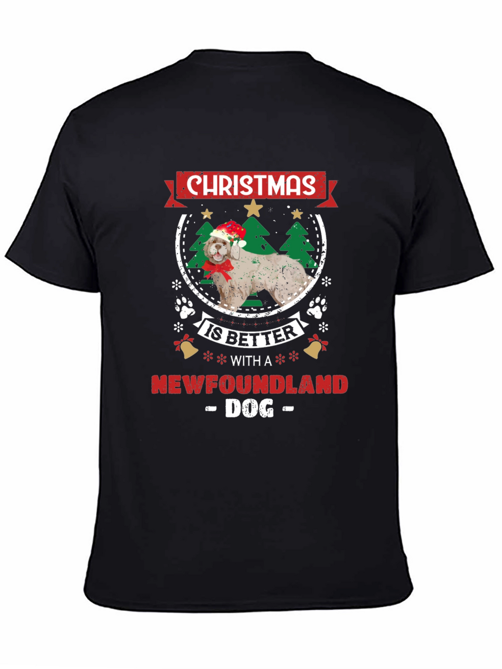 Christmas Newfoundland Dog T-Shirt