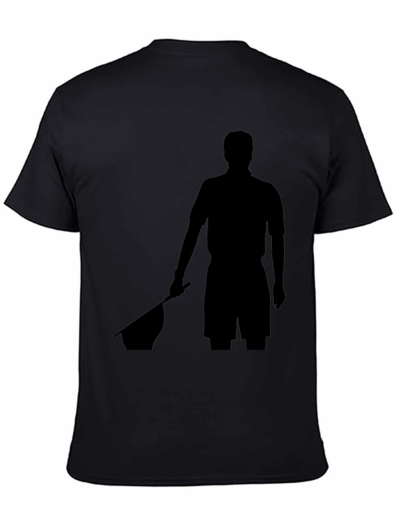Black T-Shirt with Silhouette Graphic