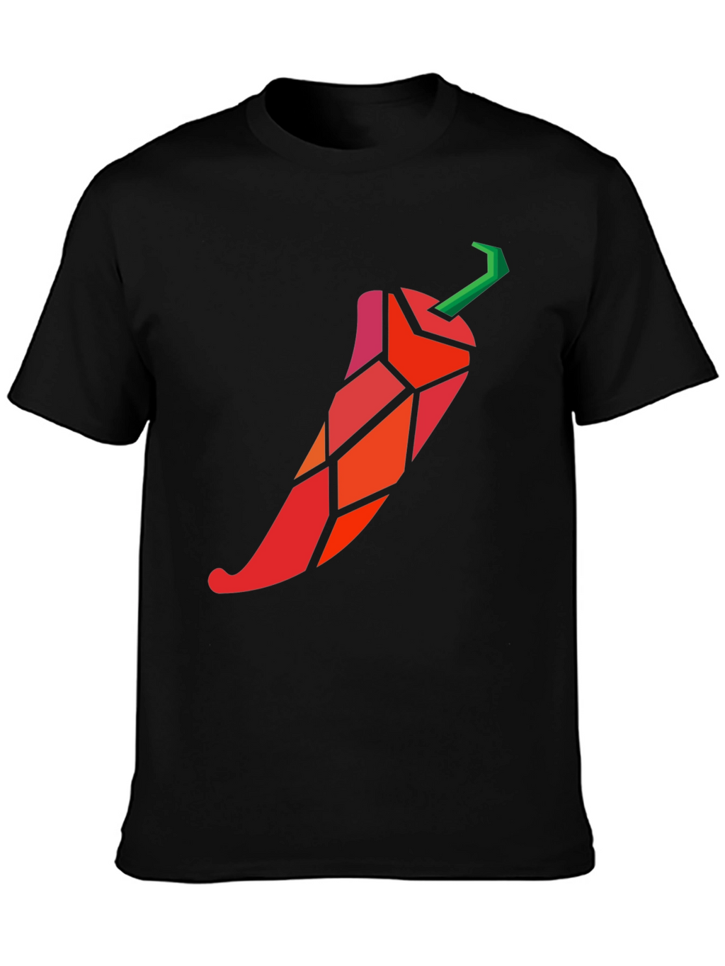 Geometric Chili Pepper Graphic T-Shirt