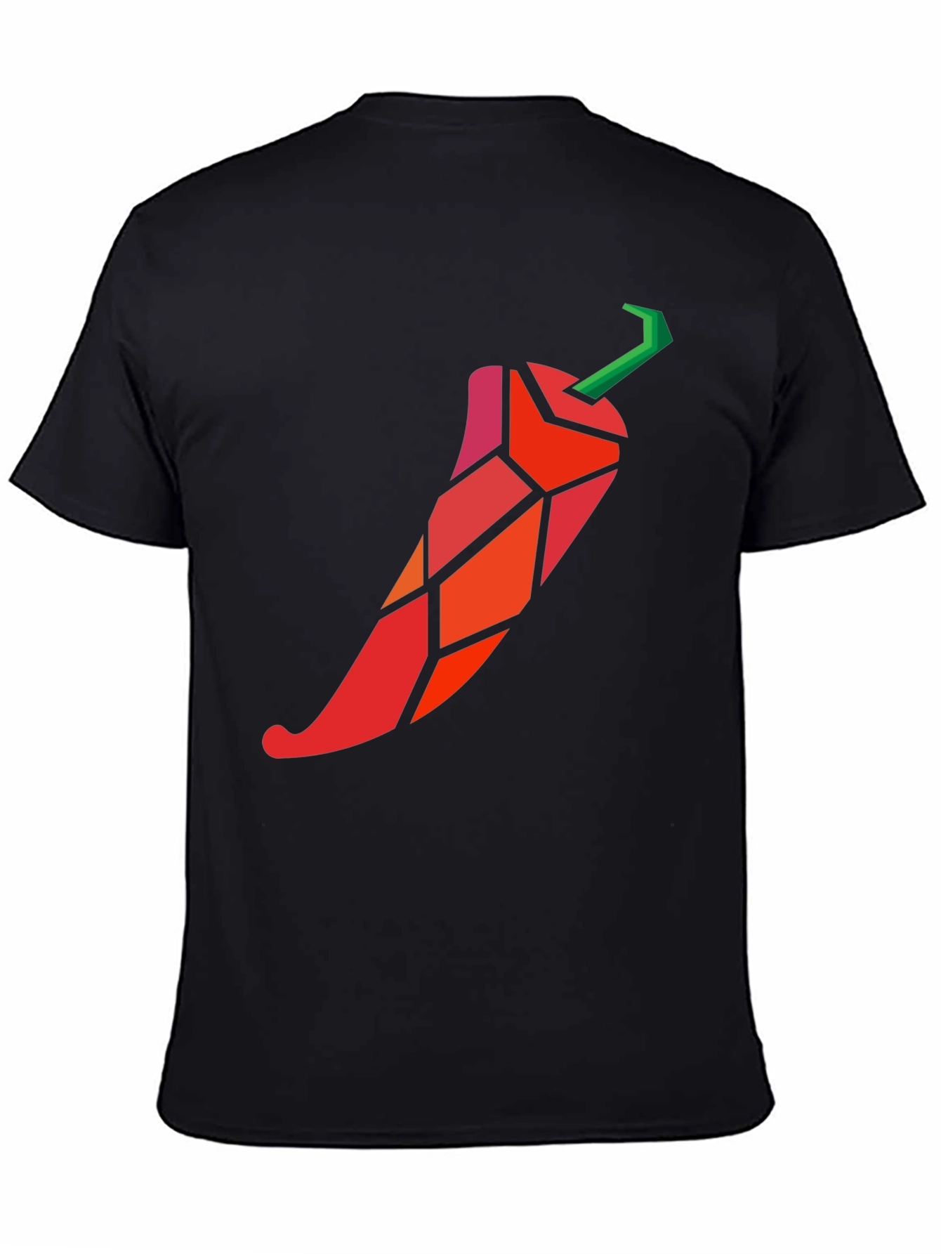 Geometric Chili Pepper Graphic T-Shirt