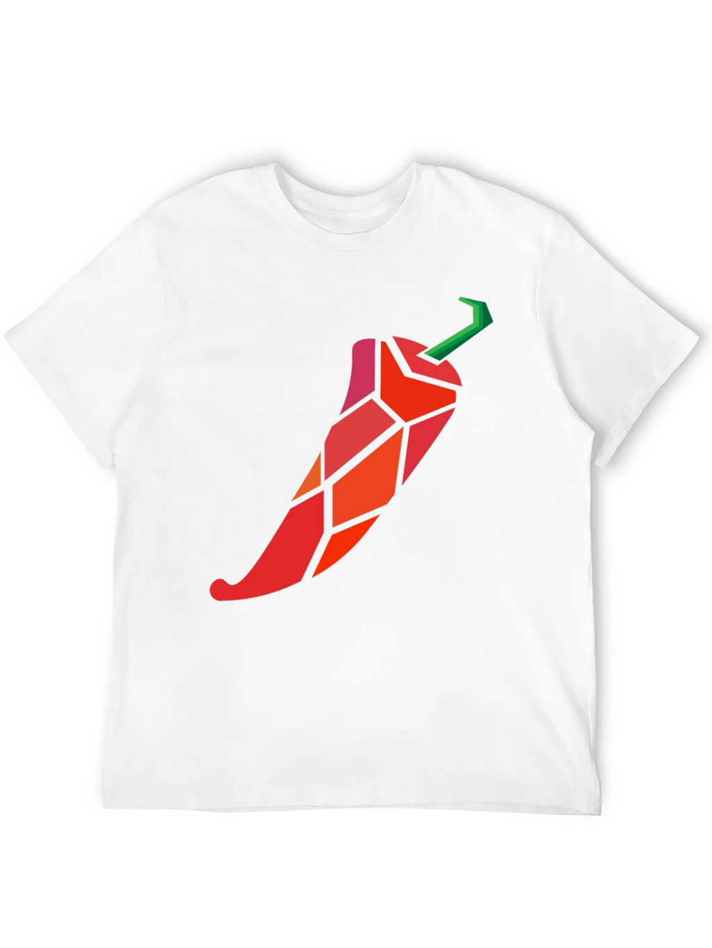 Geometric Chili Pepper Graphic T-Shirt