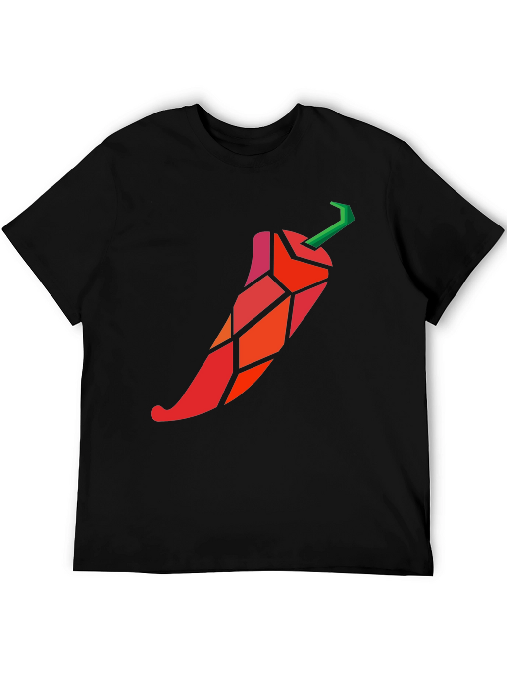 Geometric Chili Pepper Graphic T-Shirt