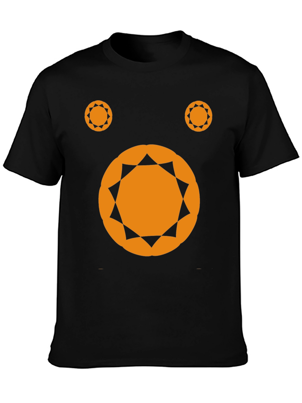 Geometric Design Black T-Shirt
