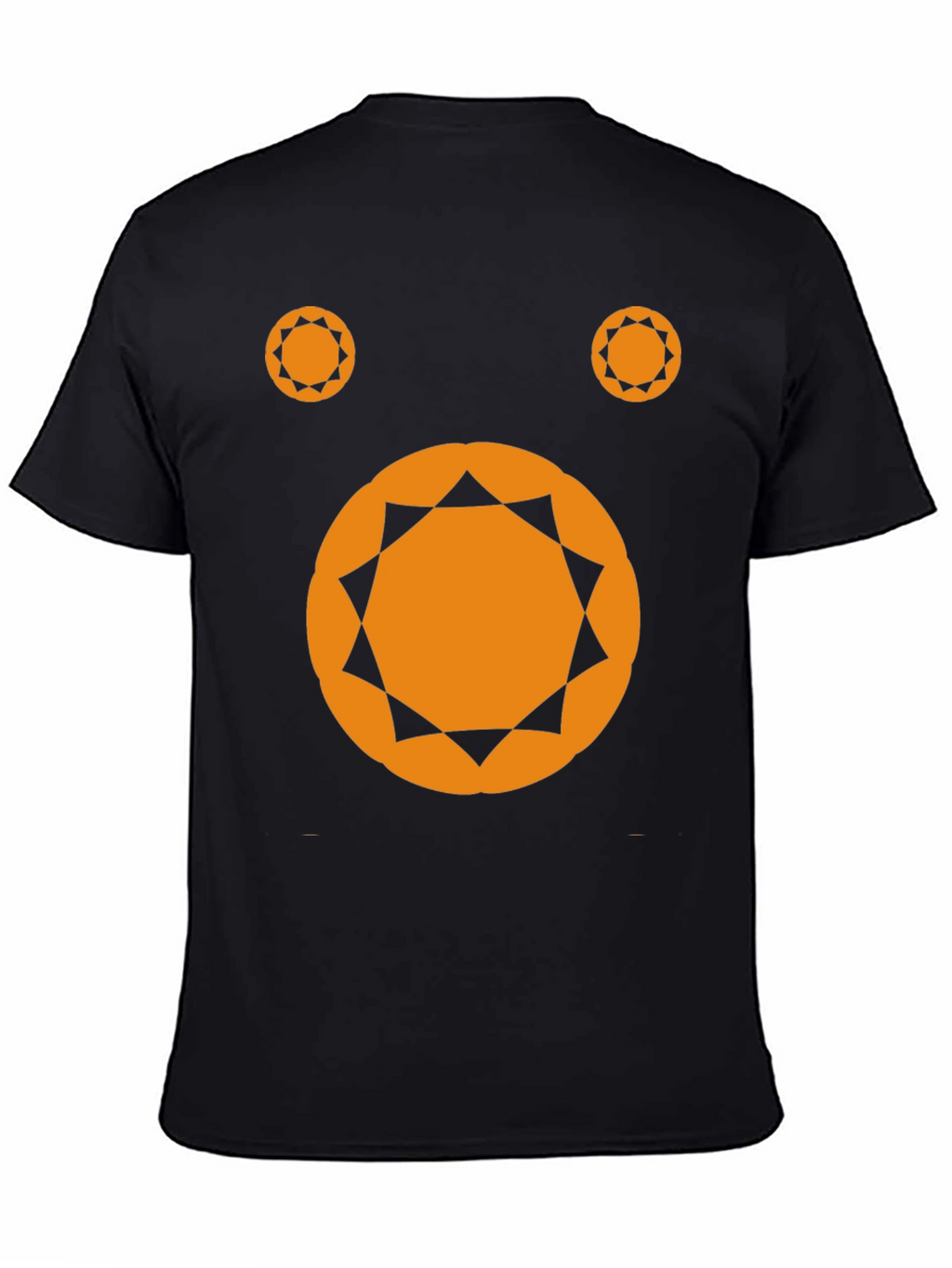 Geometric Design Black T-Shirt