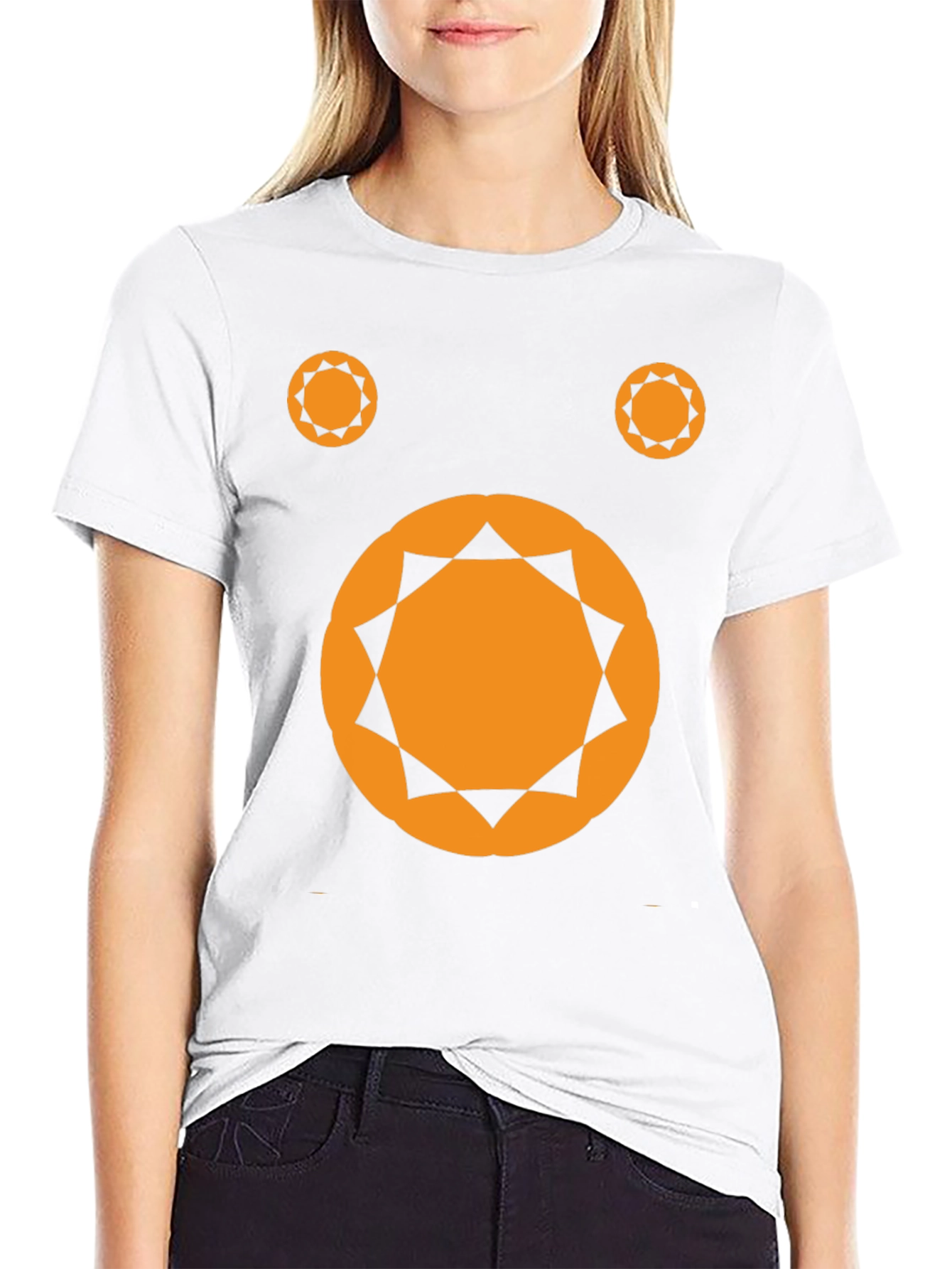 Geometric Design Black T-Shirt