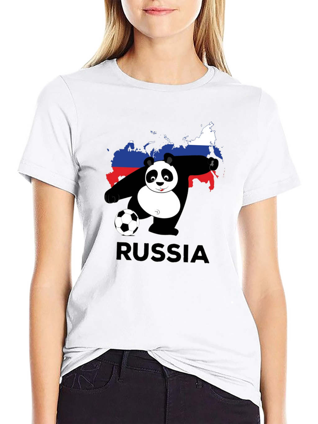 Russia Panda Soccer T-Shirt