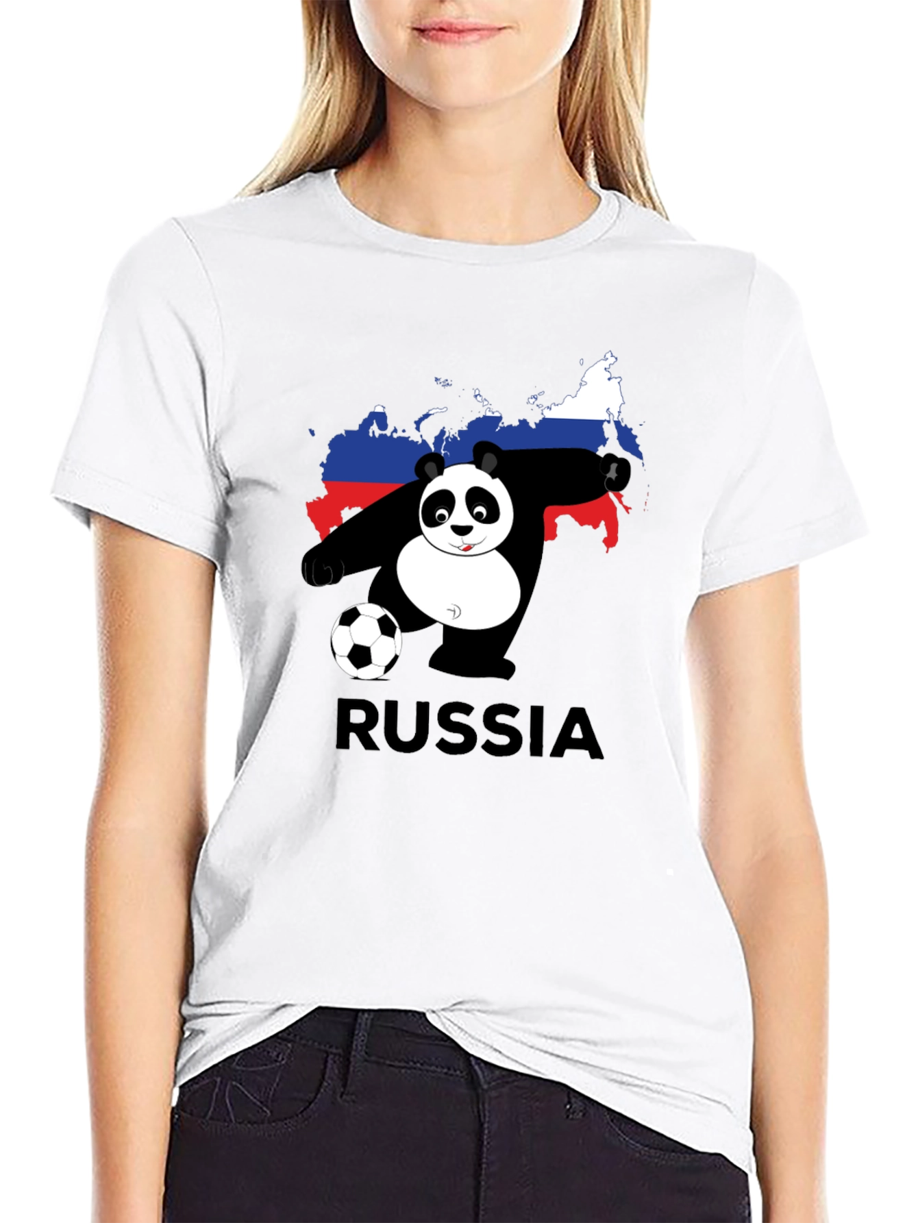 Russia Panda Soccer T-Shirt