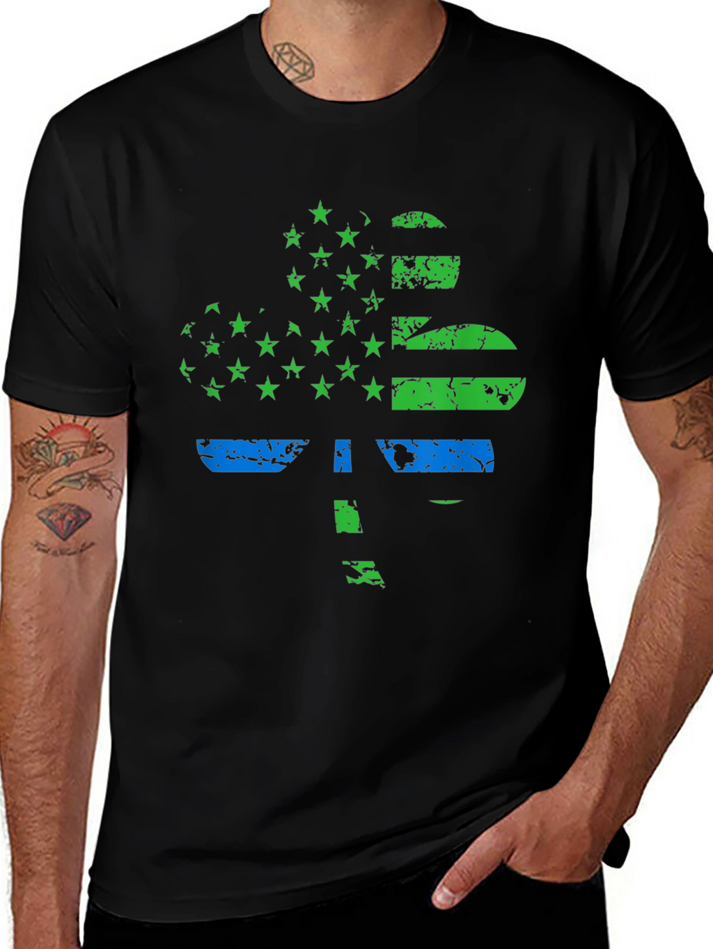 Clover USA Flag T-Shirt