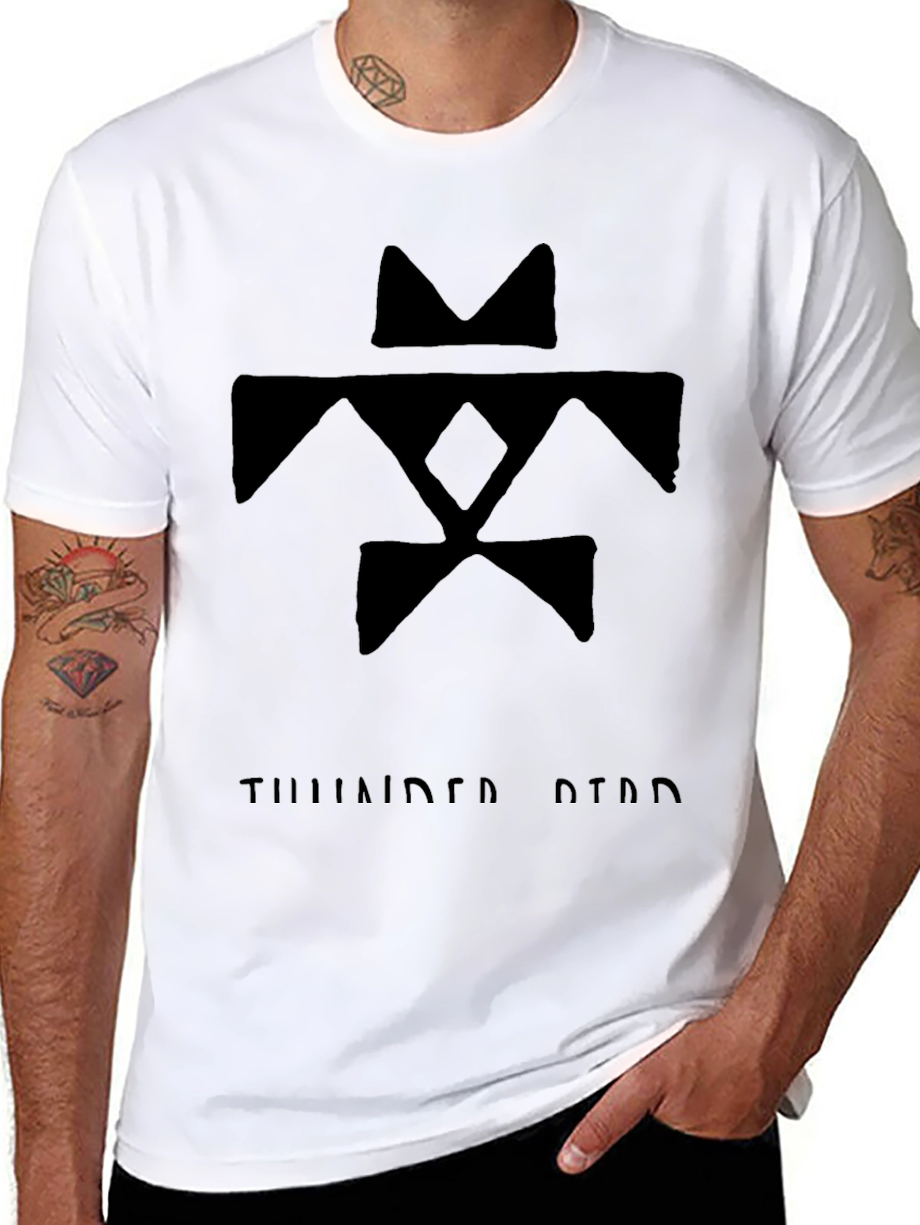 Thunderbird Graphic Tee - Black Cotton Blend