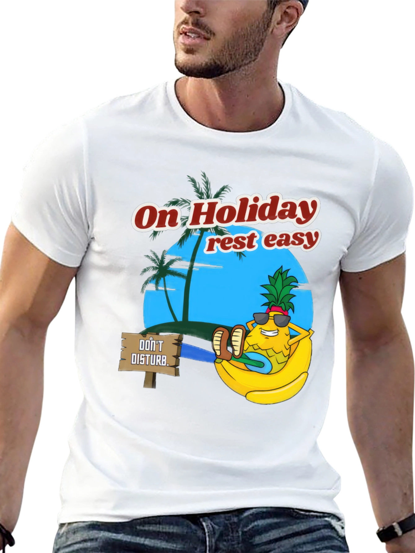 Holiday Relaxation T-Shirt: Pineapple Rest Easy Design