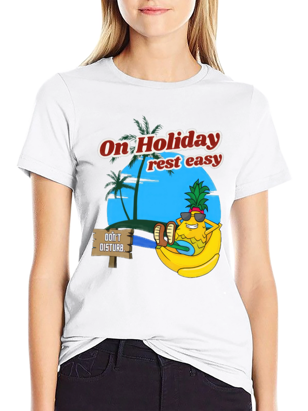 Holiday Relaxation T-Shirt: Pineapple Rest Easy Design