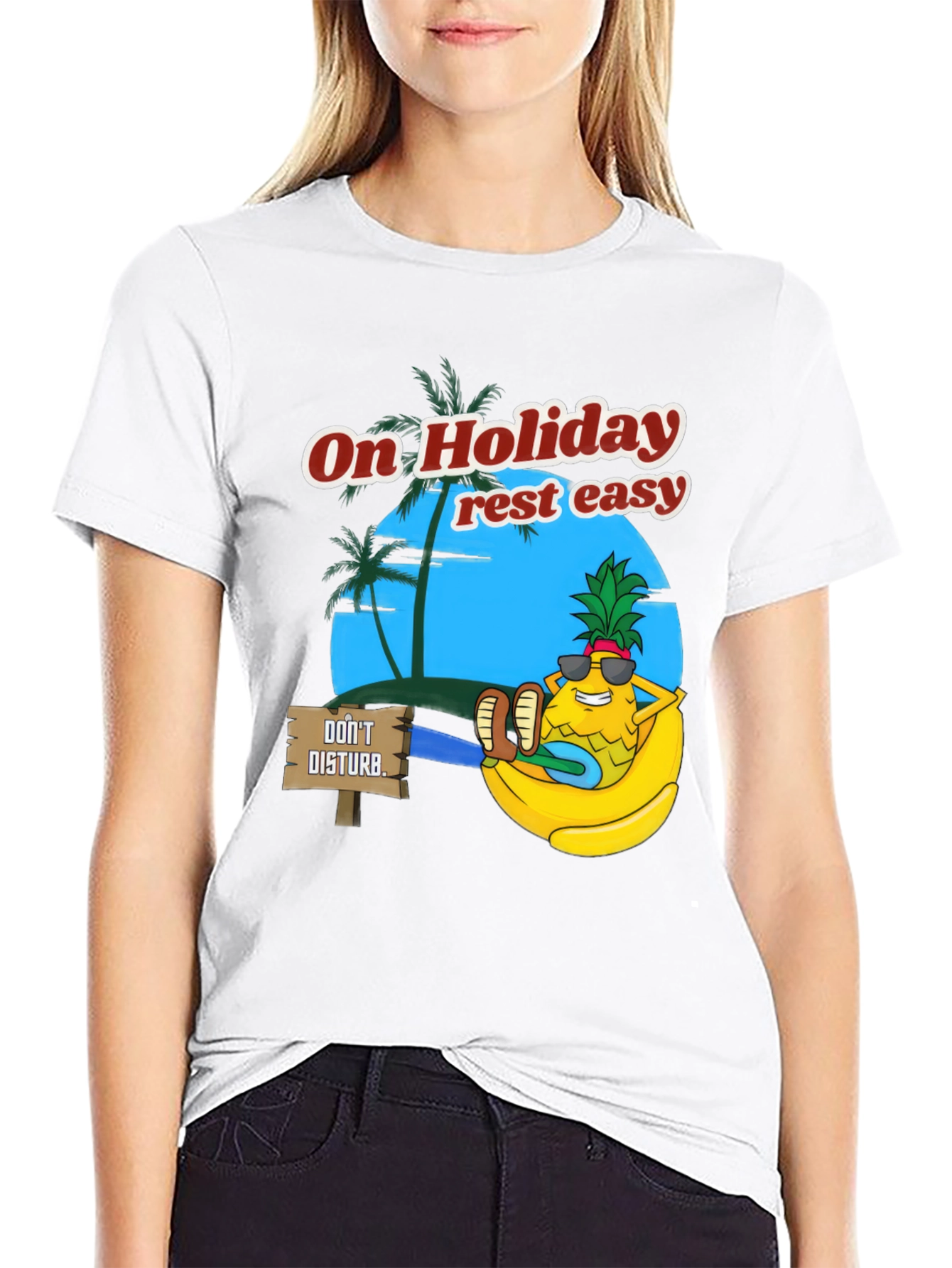 Holiday Relaxation T-Shirt: Pineapple Rest Easy Design
