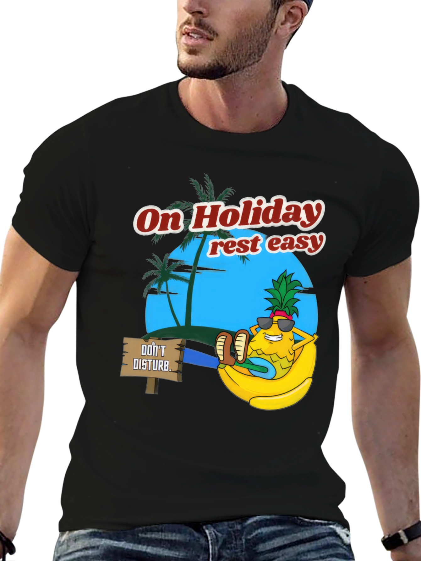 Holiday Relaxation T-Shirt: Pineapple Rest Easy Design