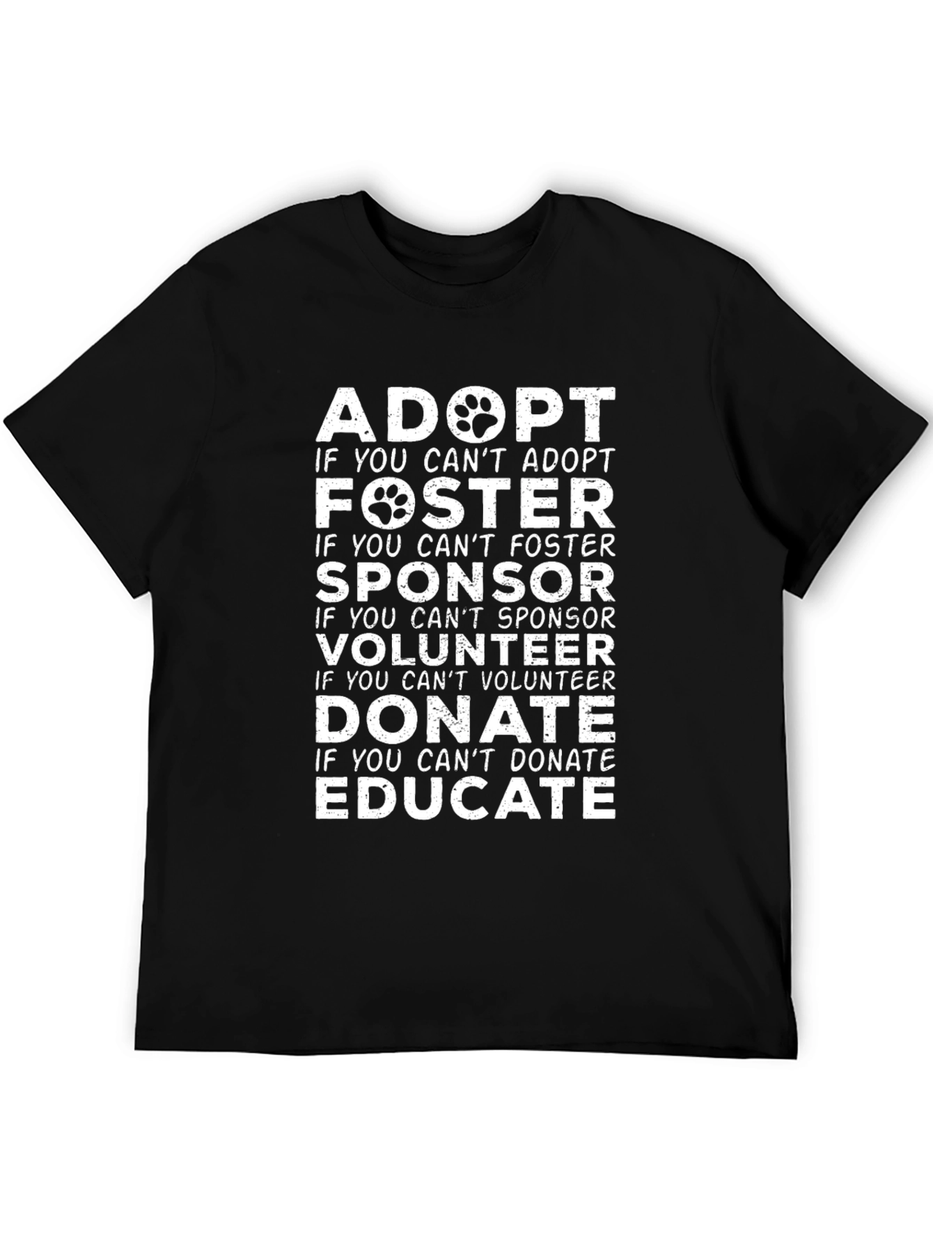 Adopt Foster Donate Graphic Tee