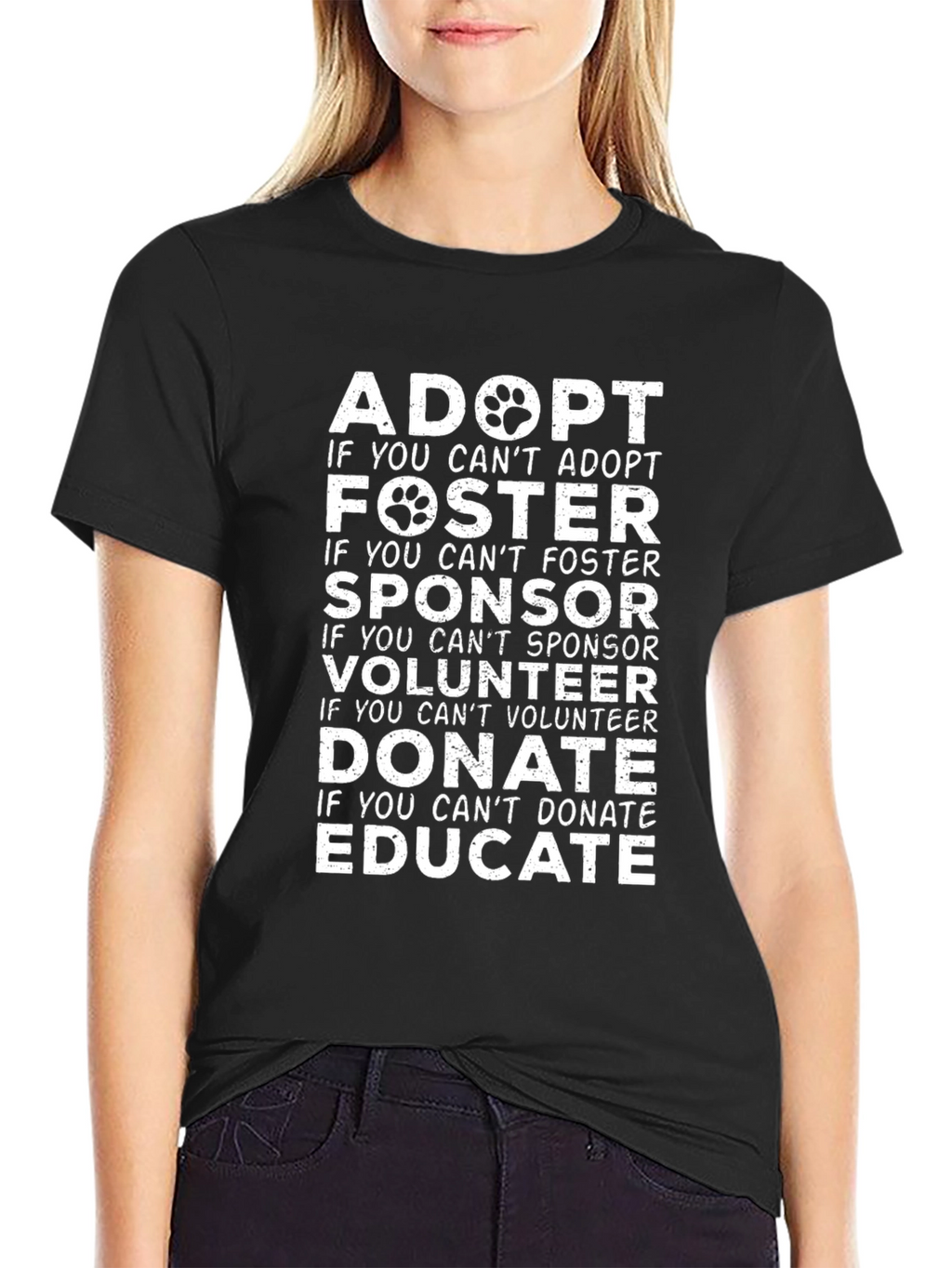 Adopt Foster Donate Graphic Tee