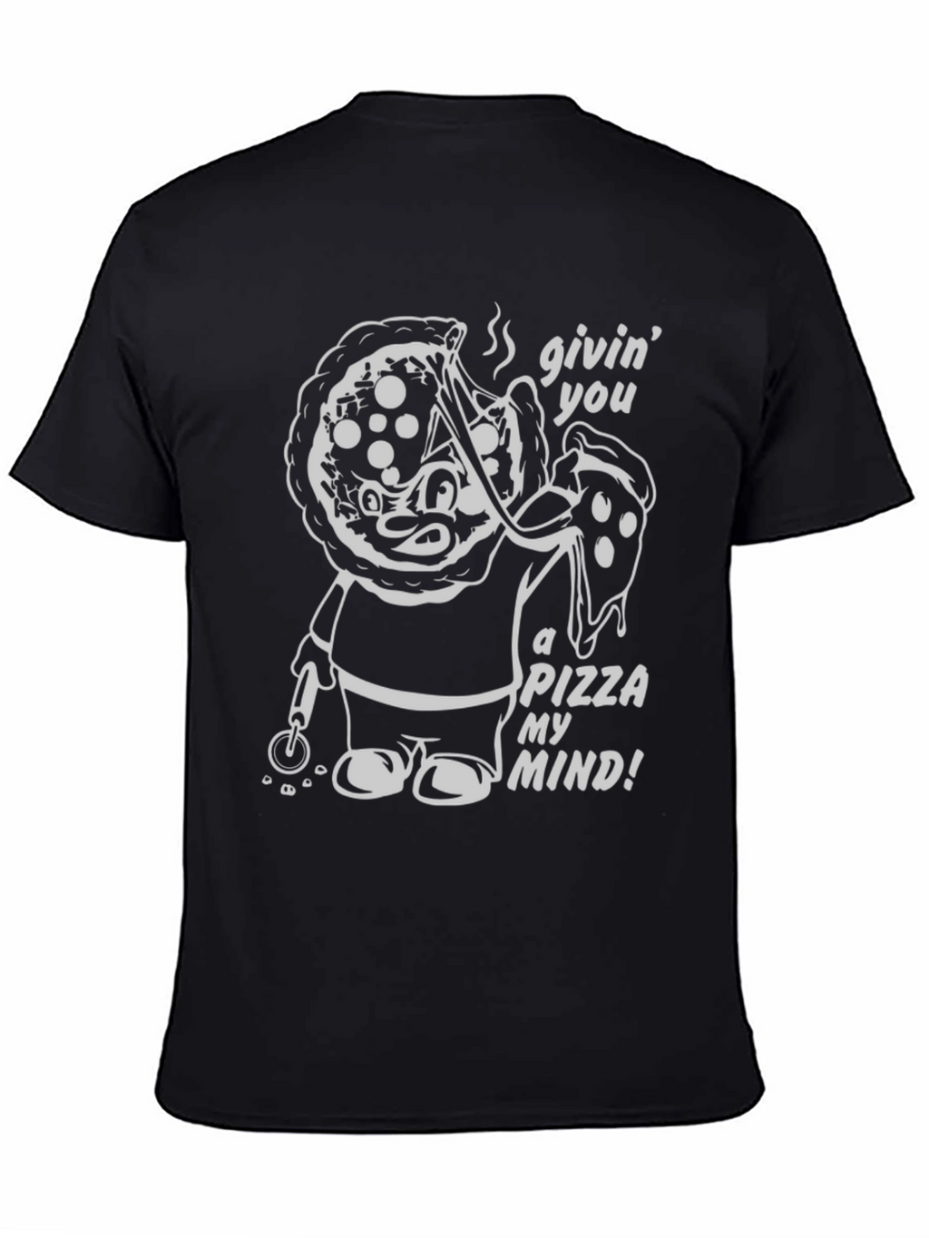 Pizza My Mind Graphic T-Shirt - Black