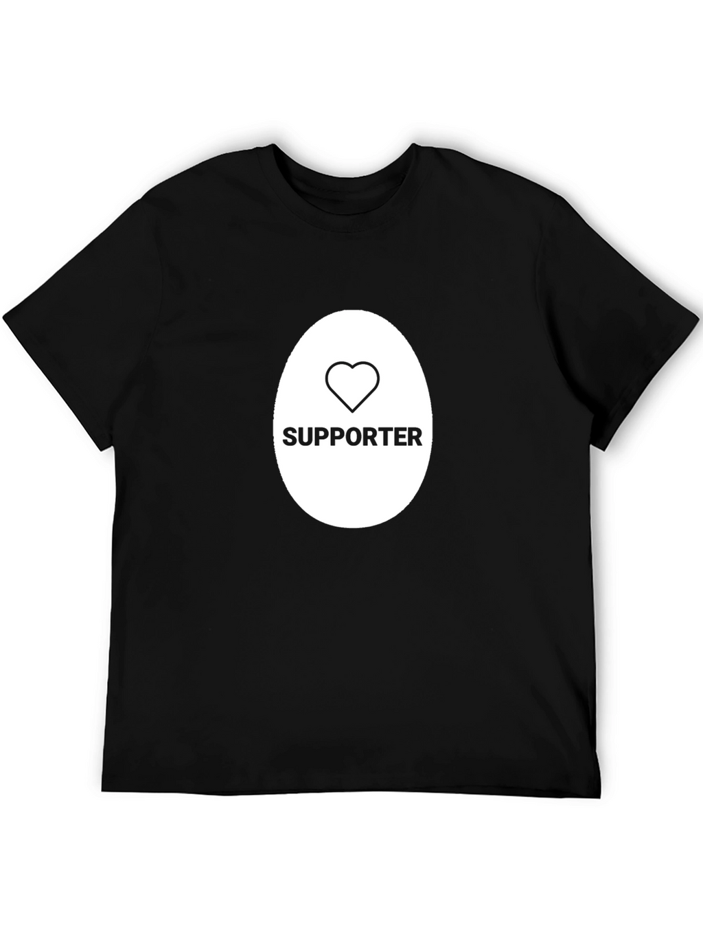 Supporter Heart Graphic Black Tee
