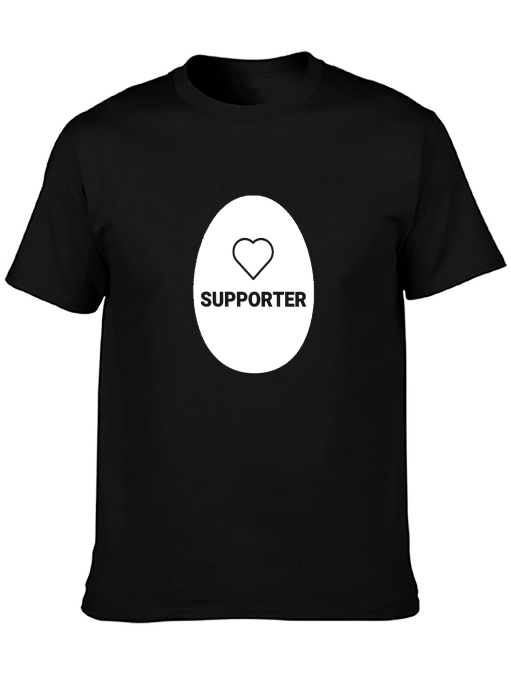 Supporter Heart Graphic Black Tee