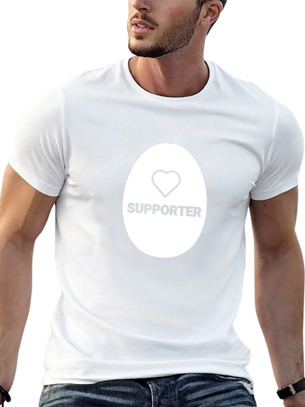 Supporter Heart Graphic Black Tee