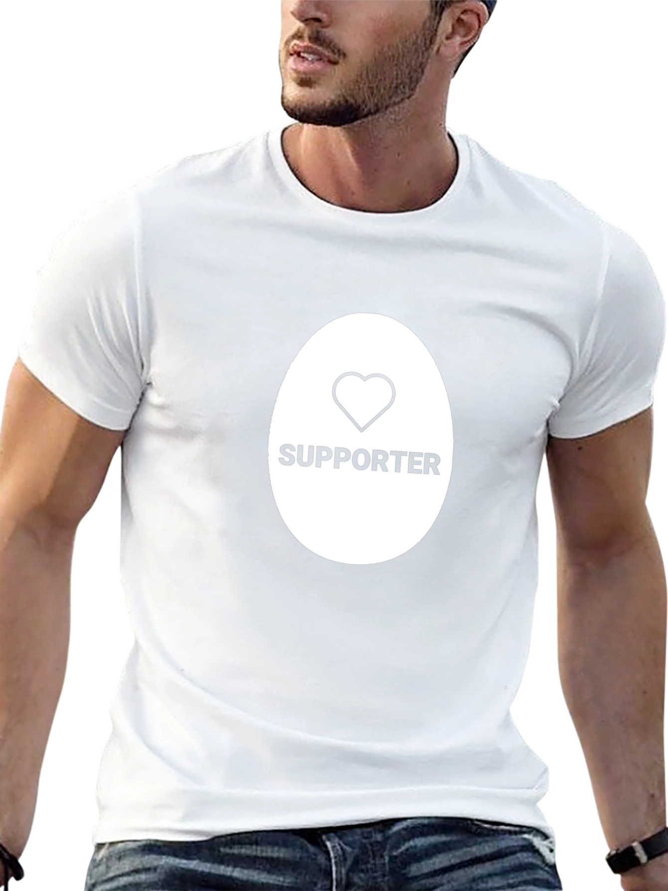 Supporter Heart Graphic Black Tee