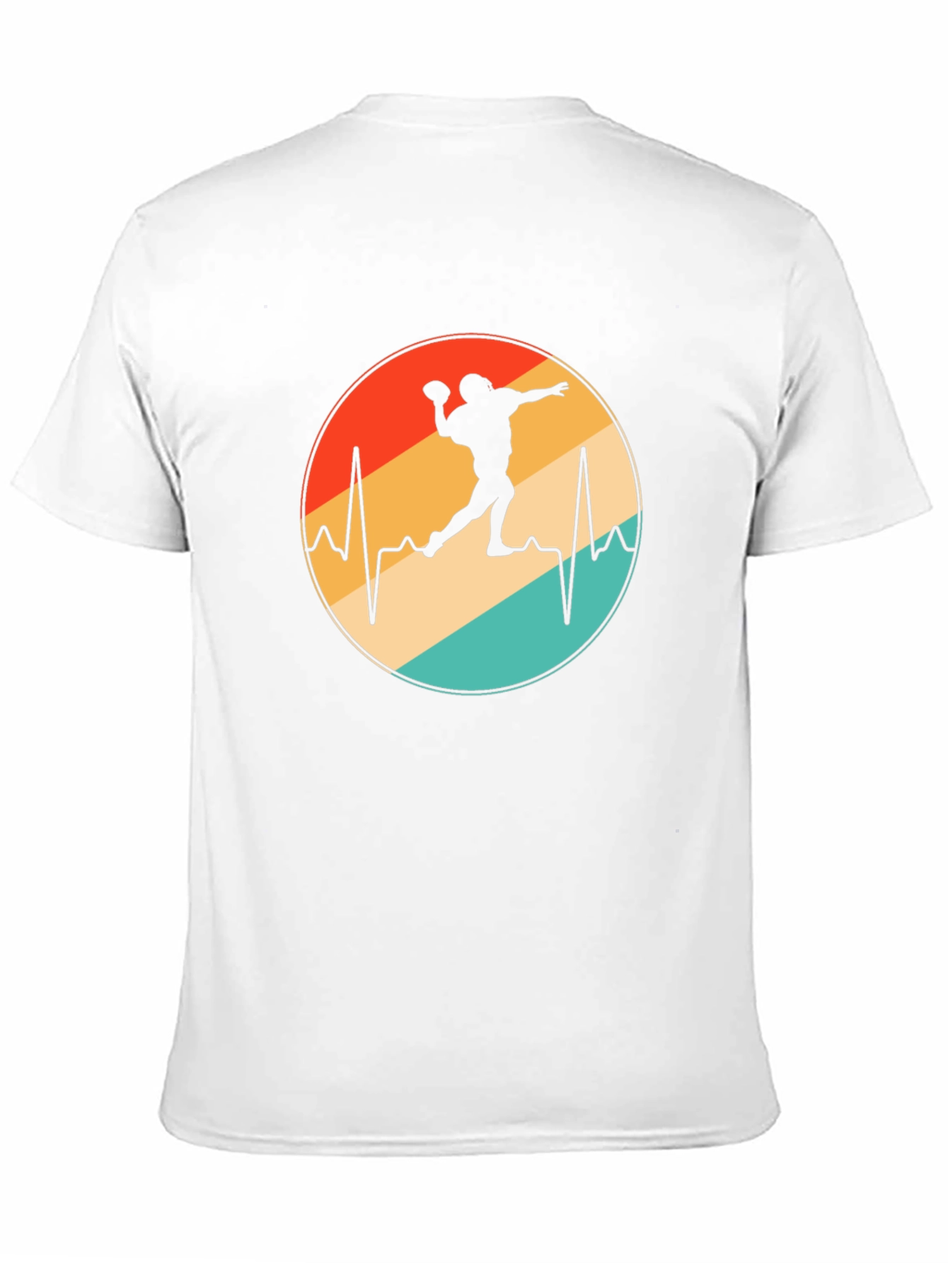 Retro Football Heartbeat T-Shirt