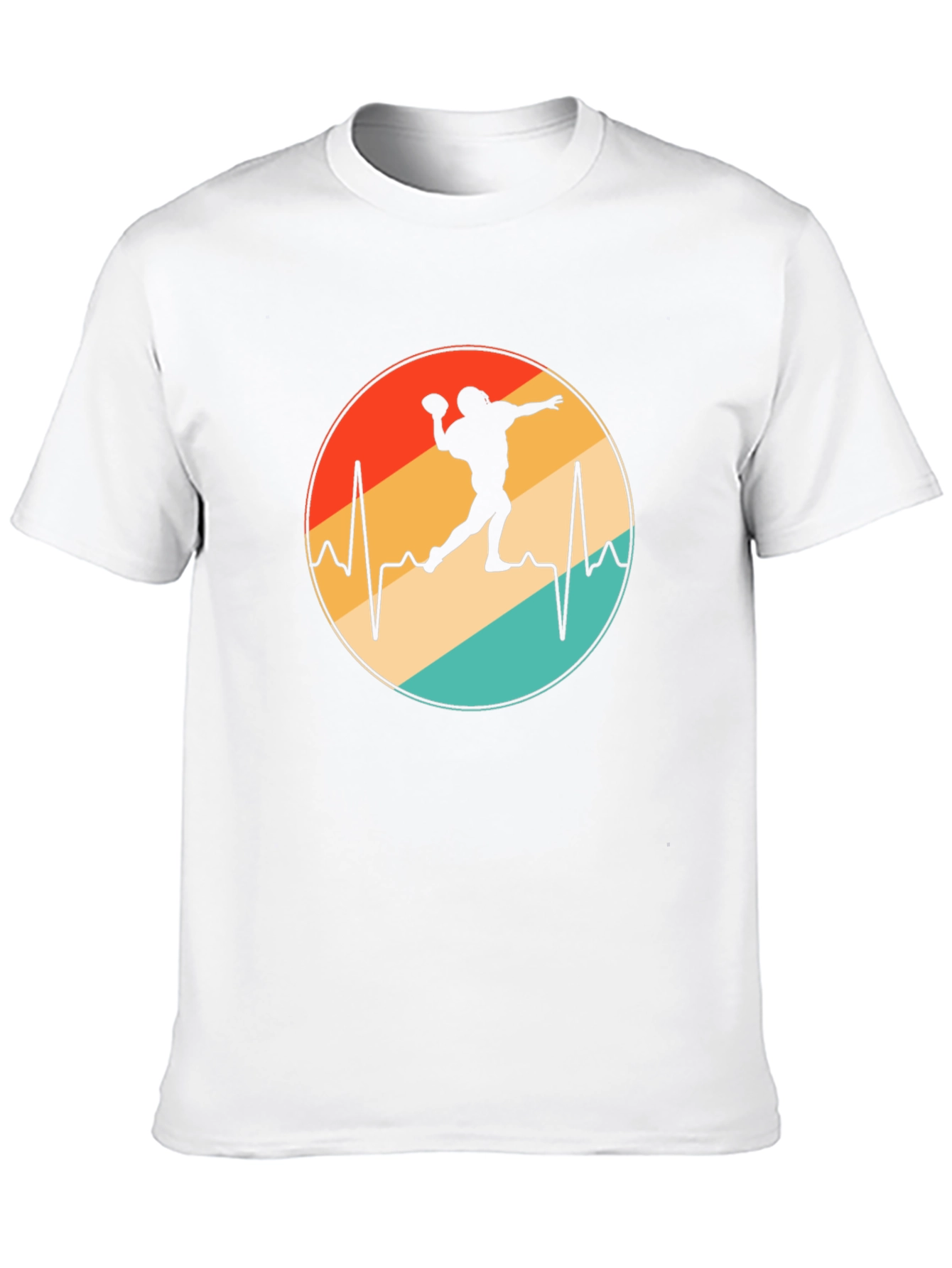 Retro Football Heartbeat T-Shirt