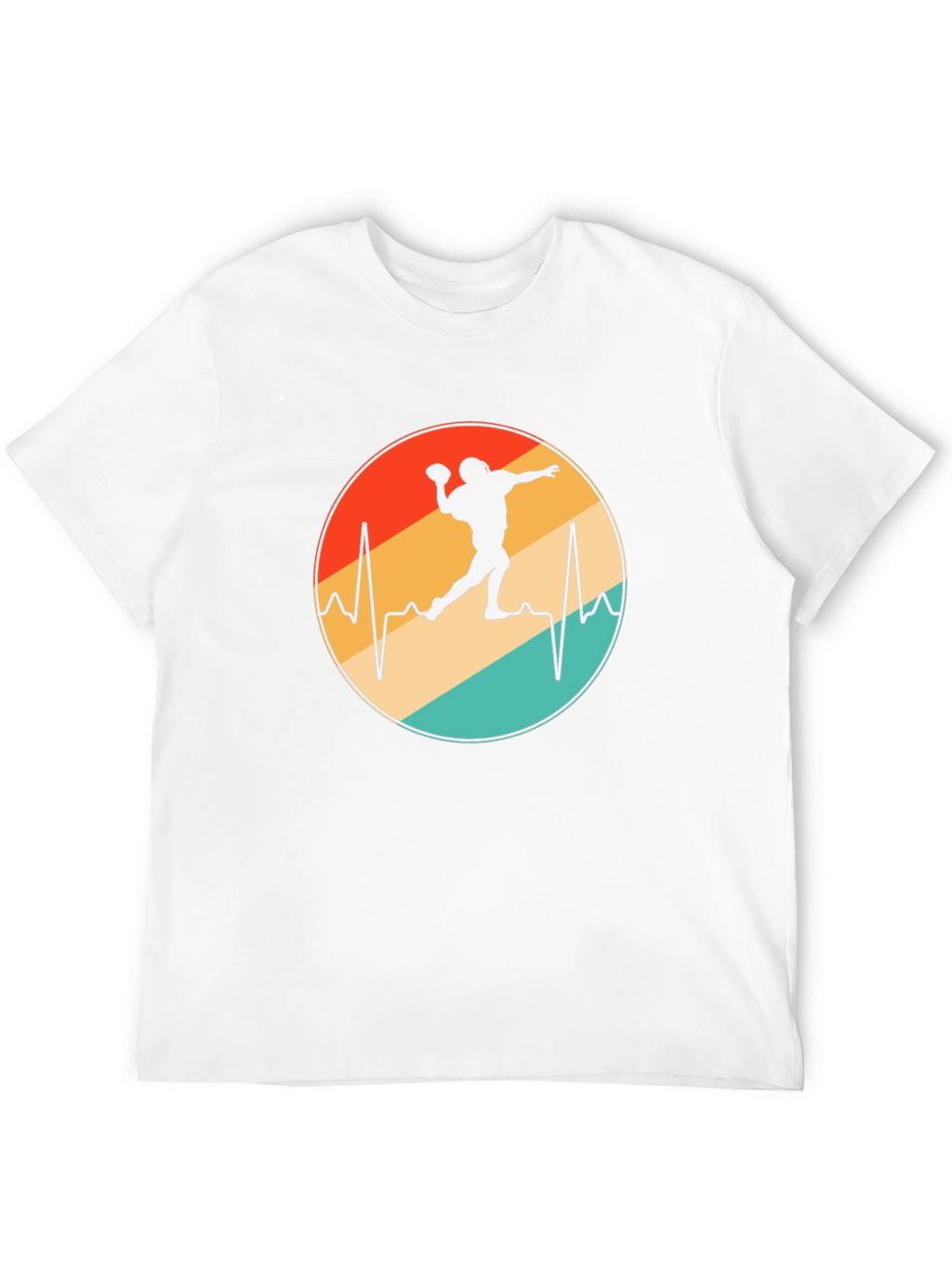 Retro Football Heartbeat T-Shirt