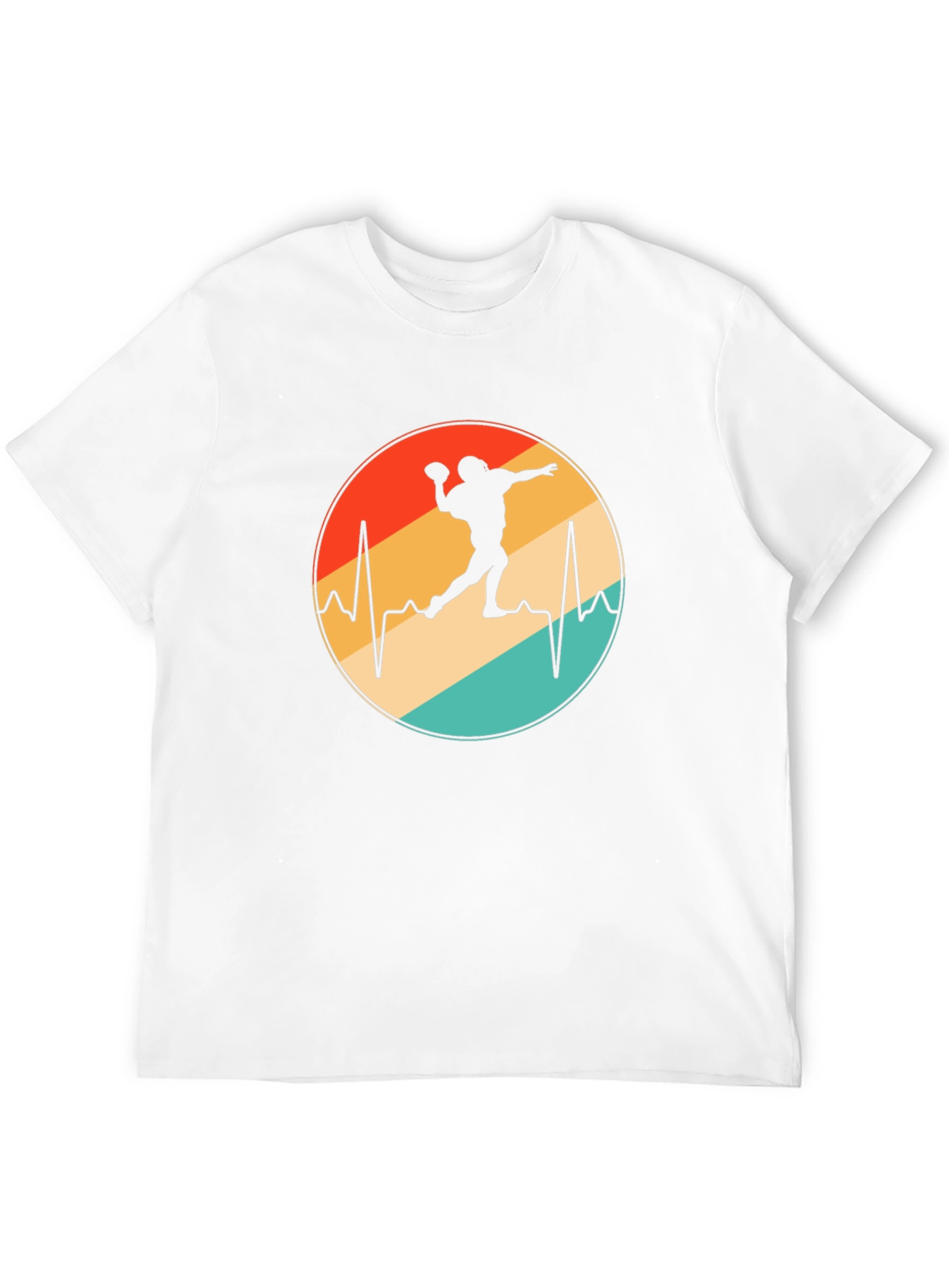 Retro Football Heartbeat T-Shirt