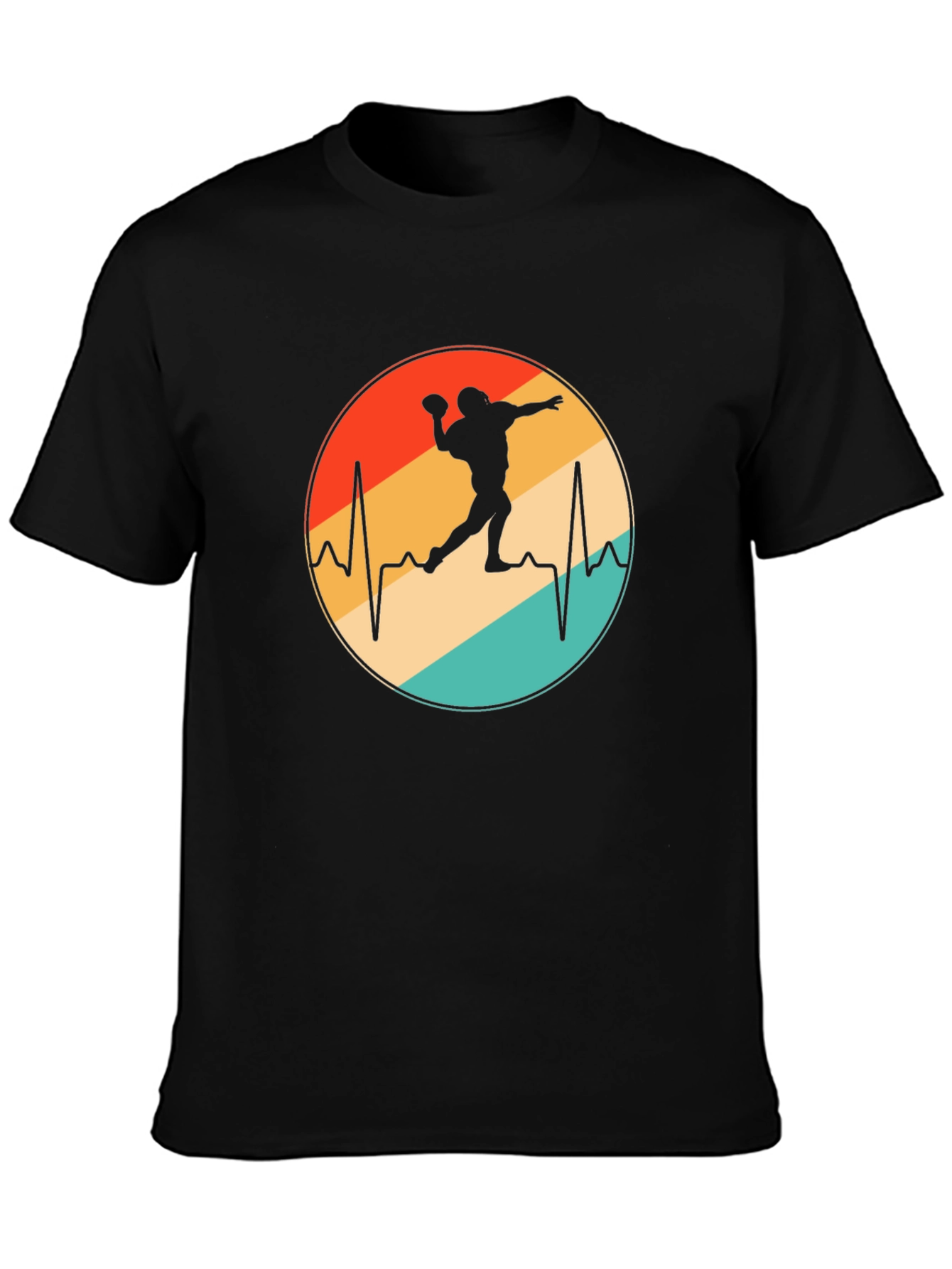 Retro Football Heartbeat T-Shirt