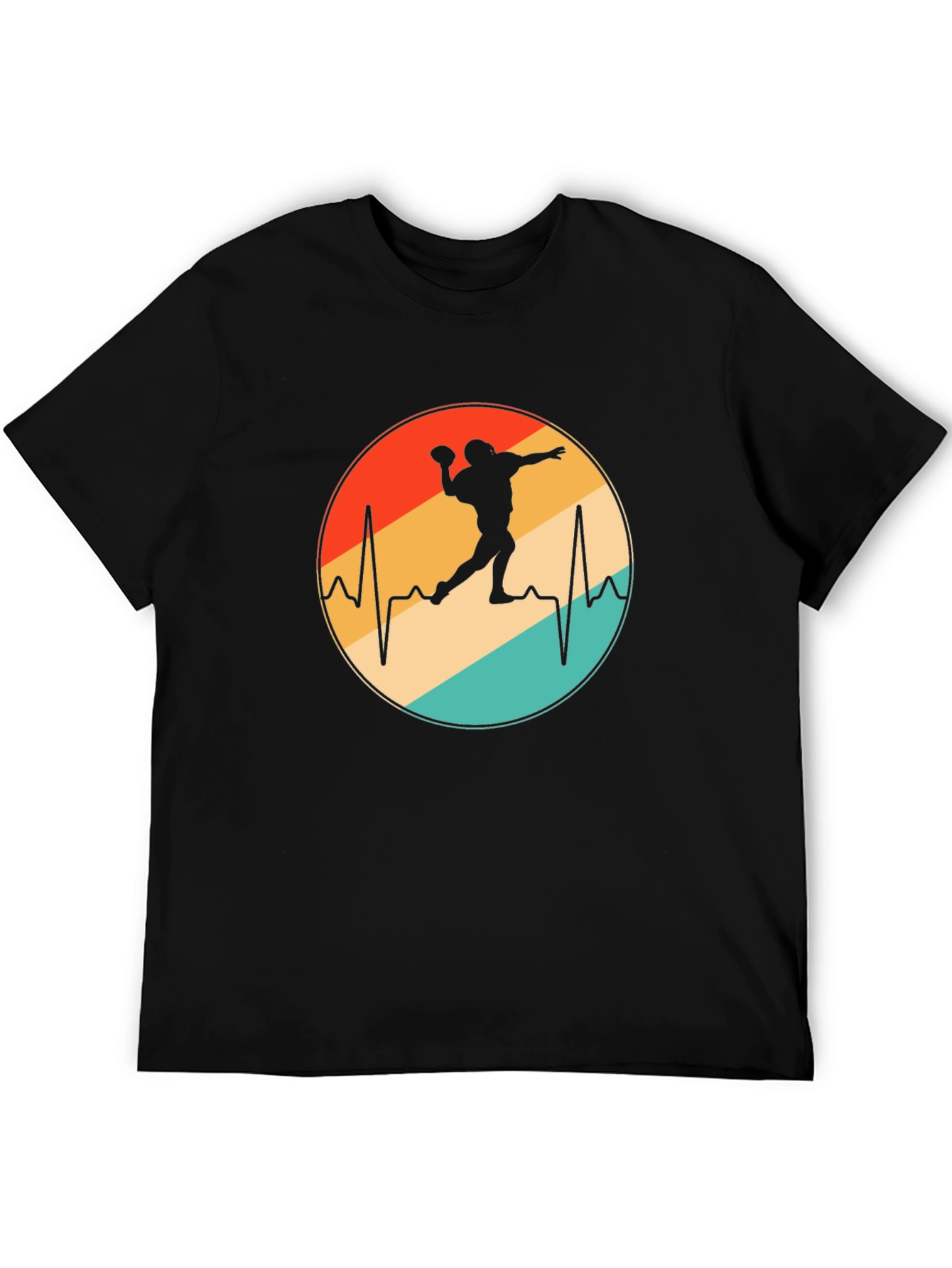 Retro Football Heartbeat T-Shirt