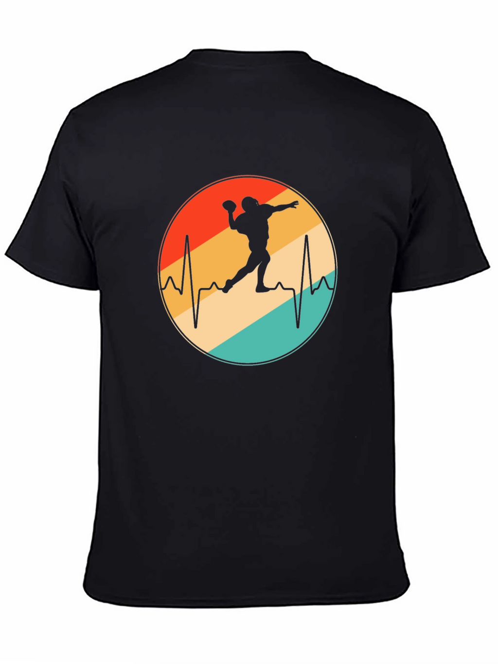 Retro Football Heartbeat T-Shirt