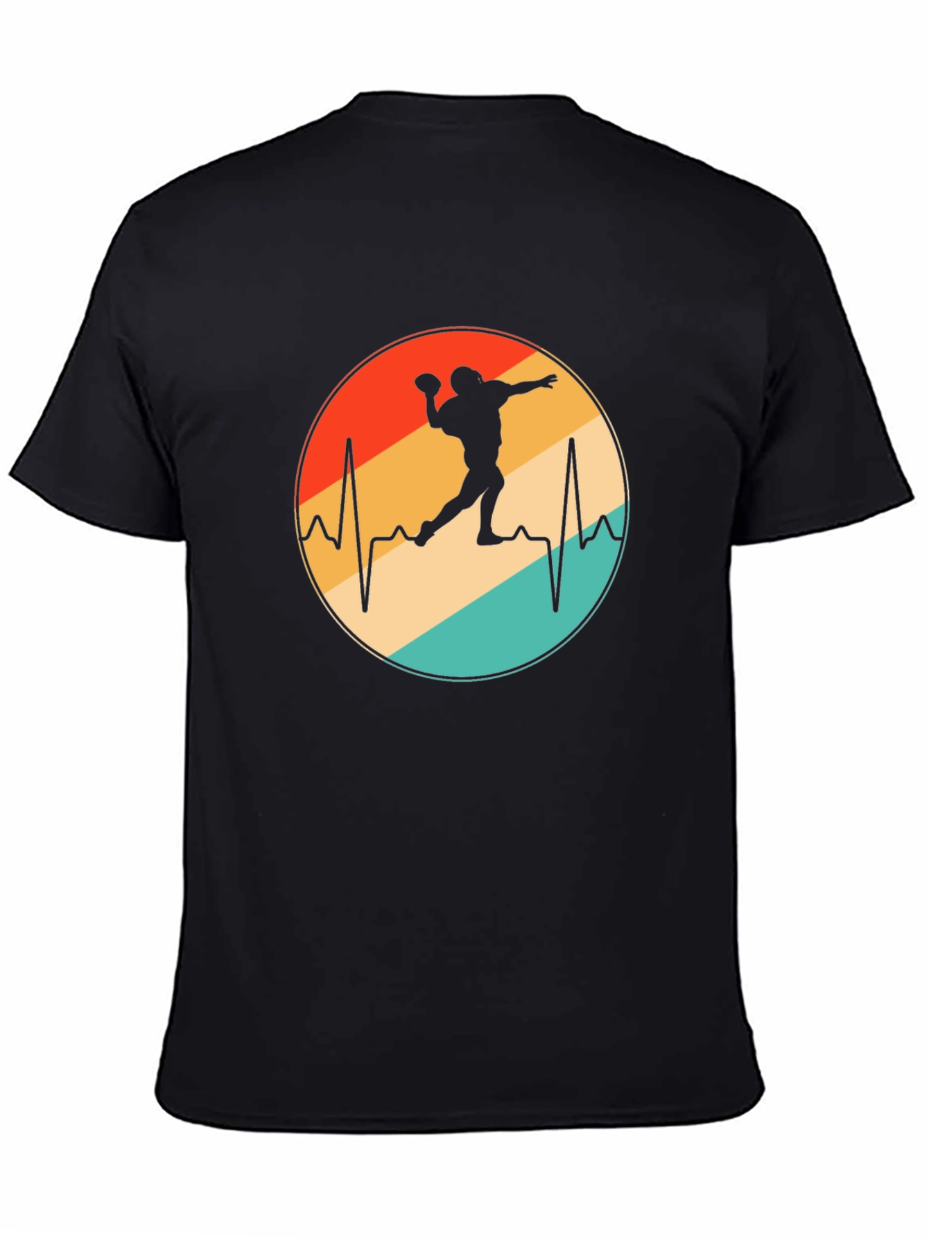 Retro Football Heartbeat T-Shirt
