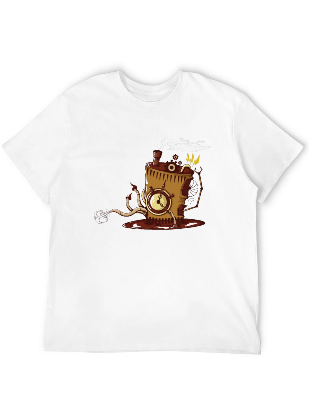 Steampunk Coffee Monster T-Shirt - Black