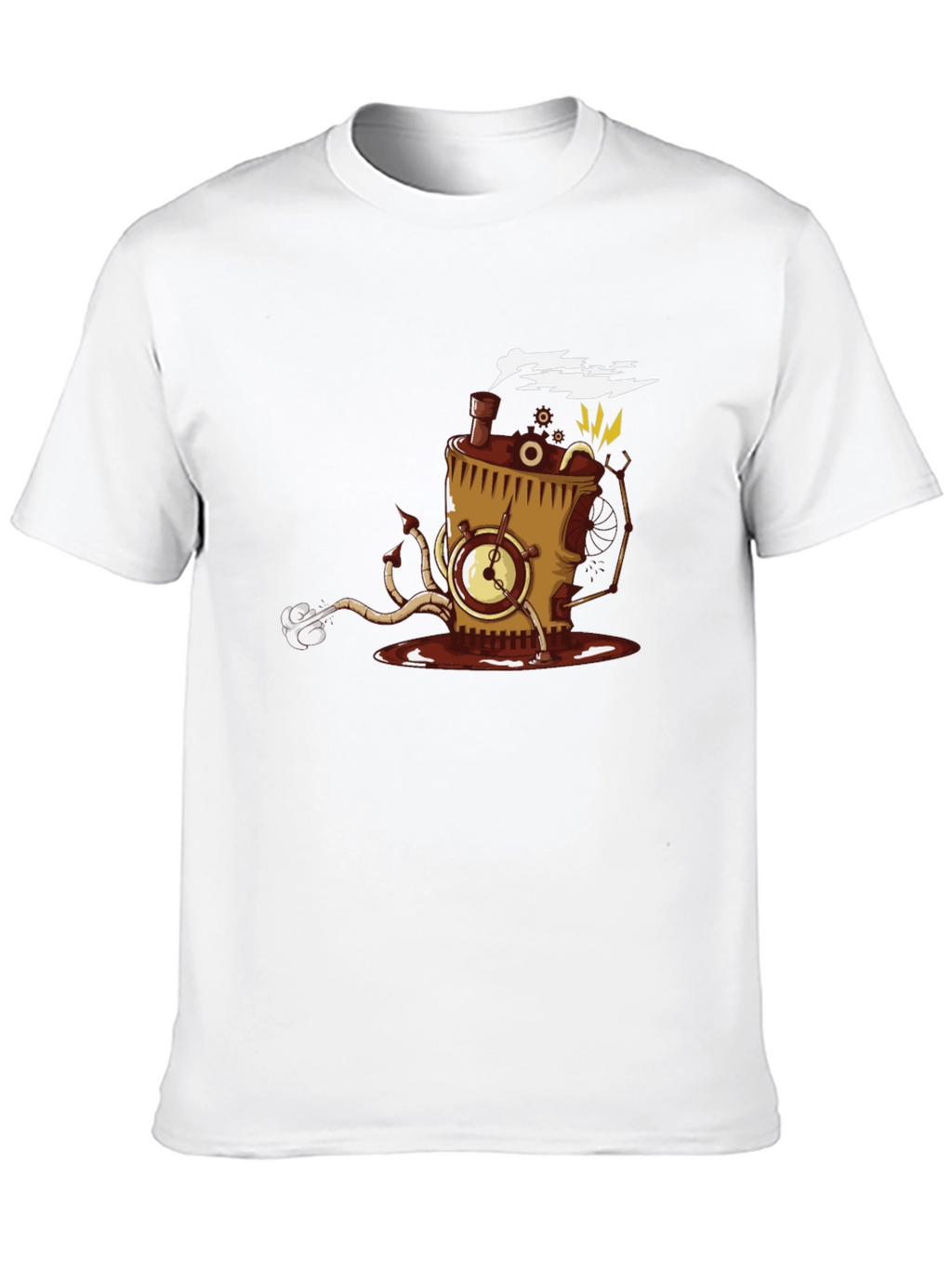 Steampunk Coffee Monster T-Shirt - Black