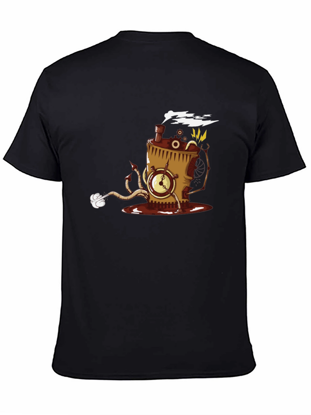 Steampunk Coffee Monster T-Shirt - Black