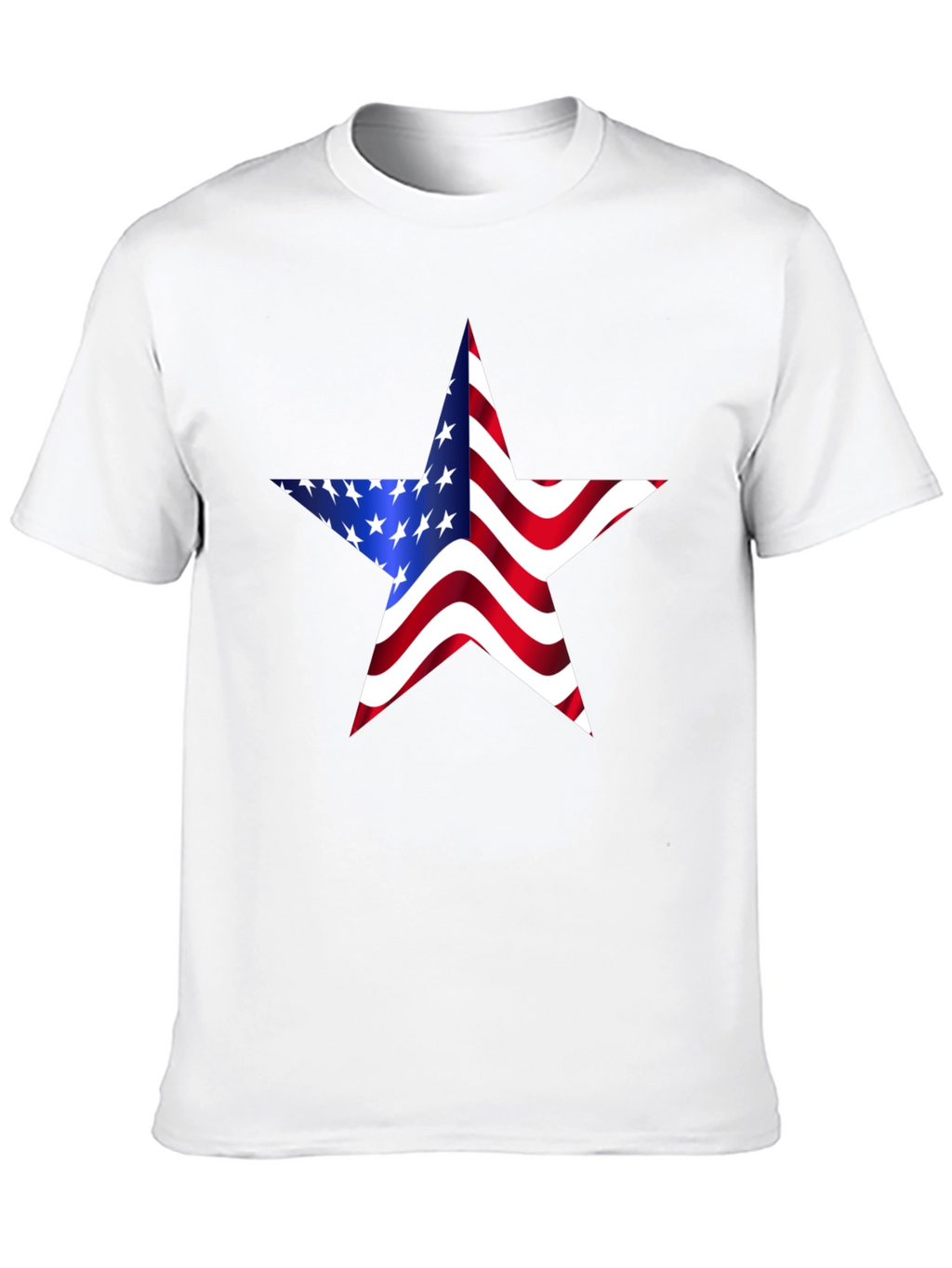 Patriotic American Flag Star Graphic T-Shirt