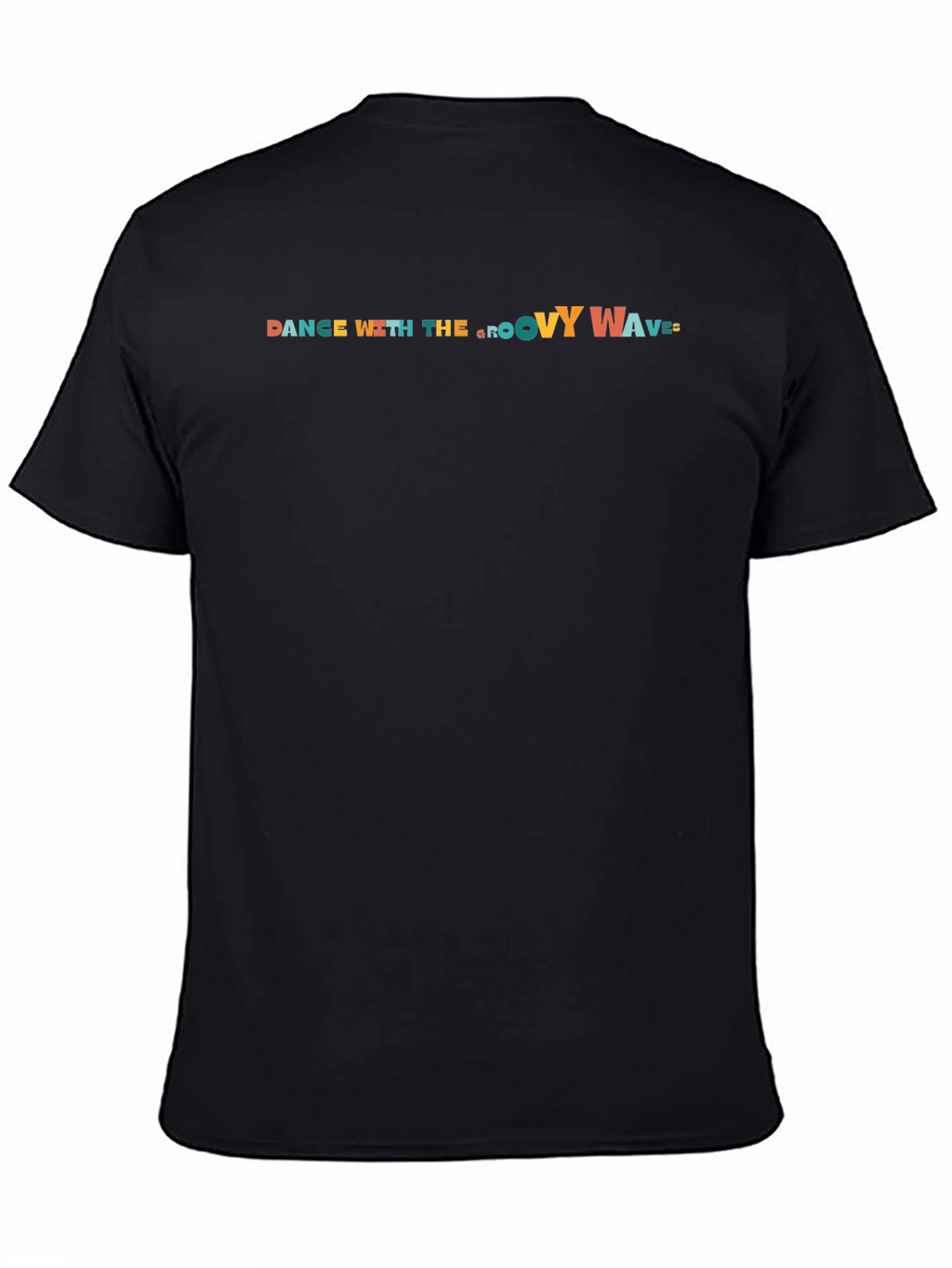 Dance With The Groovy Waves Black T-Shirt