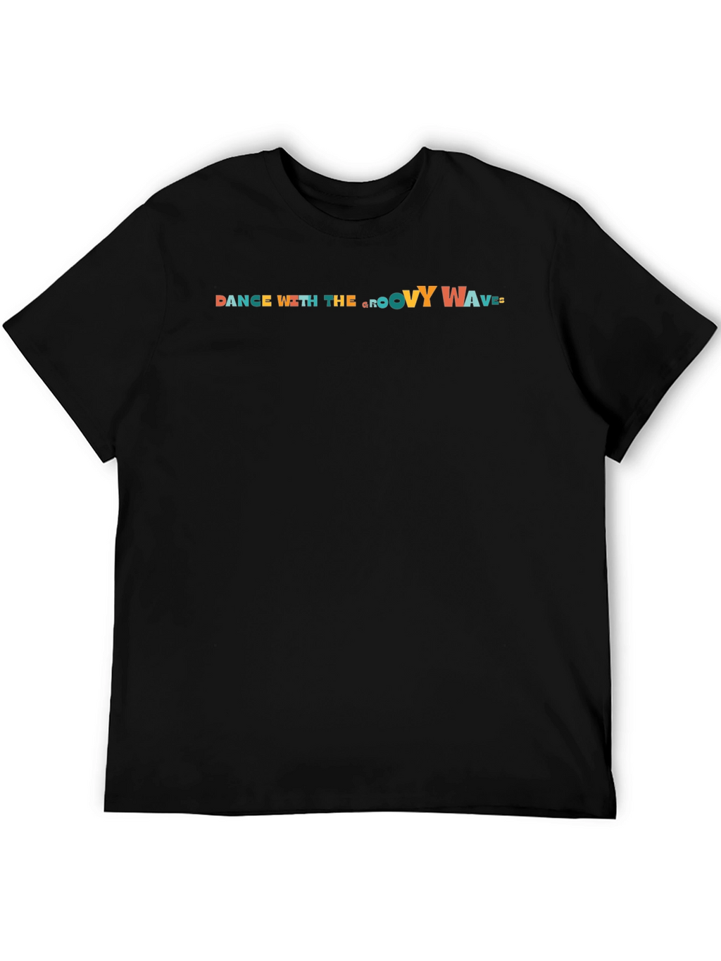 Dance With The Groovy Waves Black T-Shirt