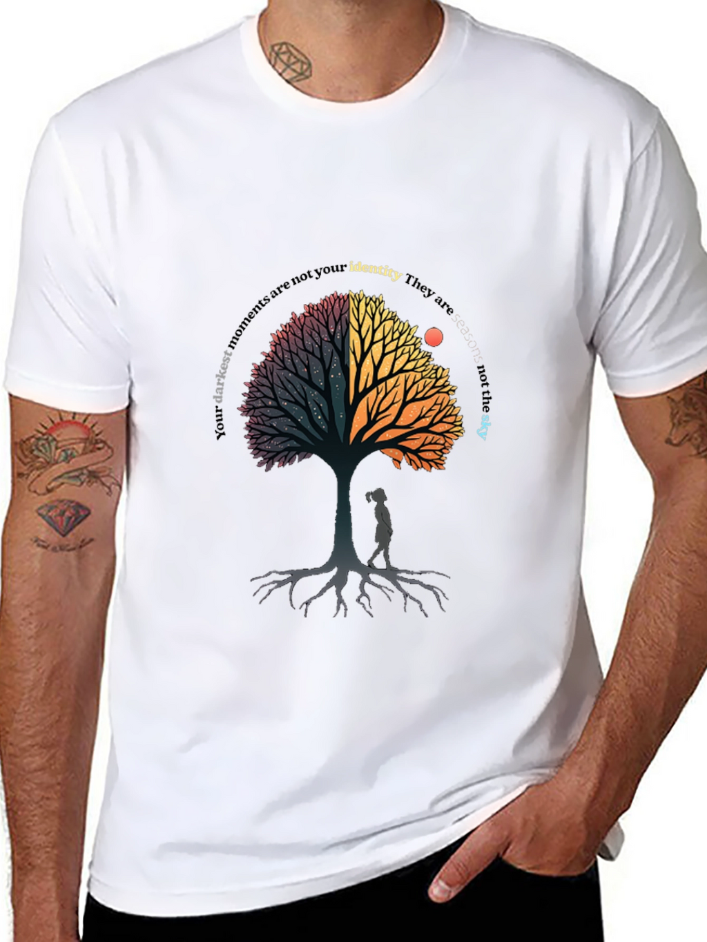 Inspirational Tree Graphic Tee - Darkest Moments T-Shirt