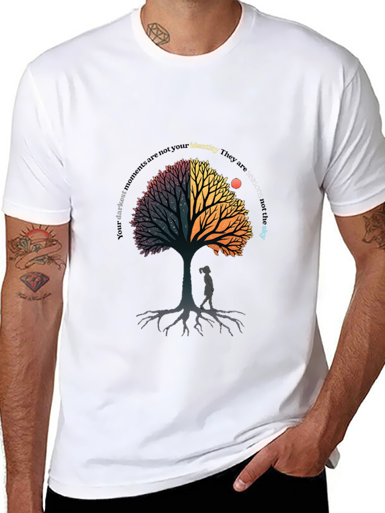 Inspirational Tree Graphic Tee - Darkest Moments T-Shirt
